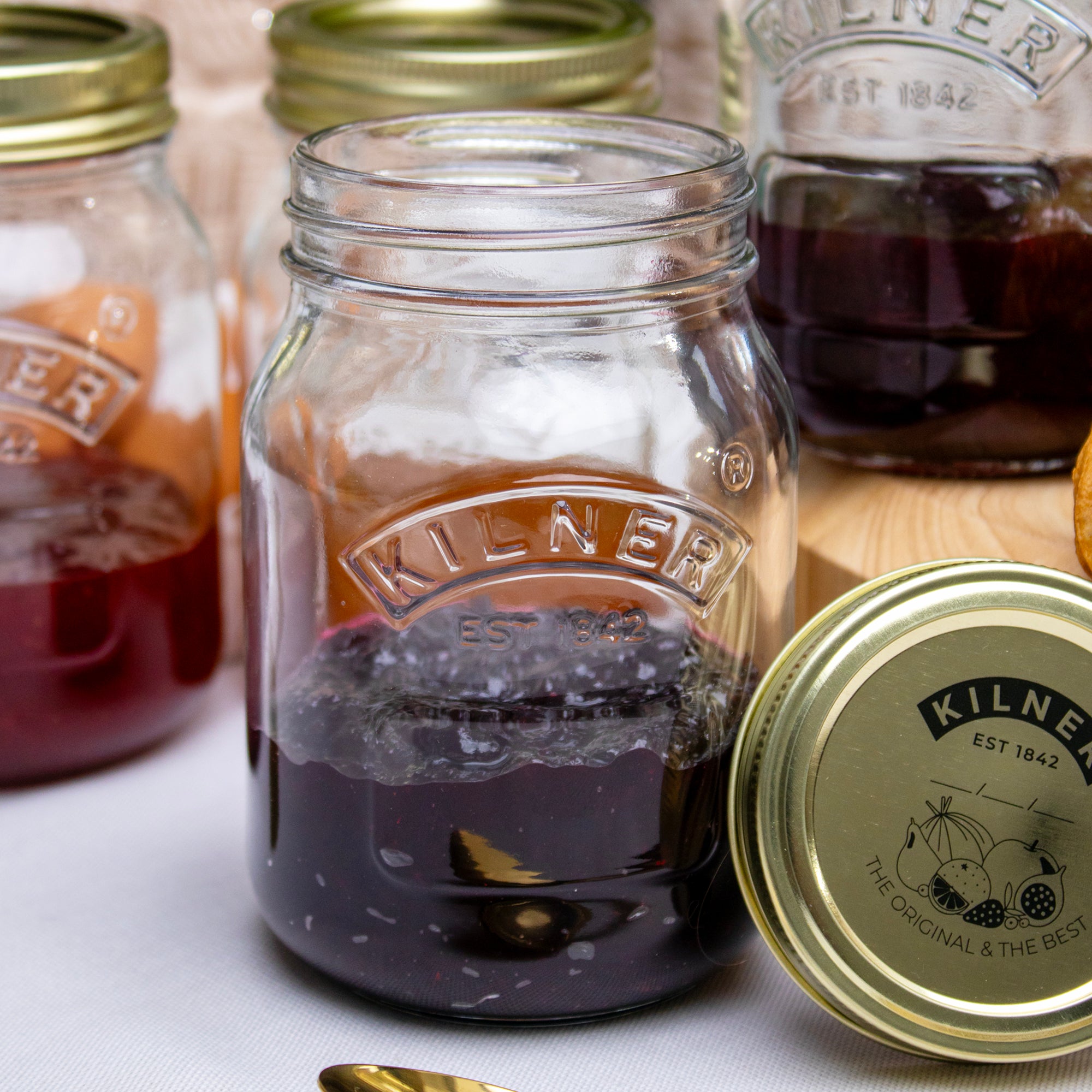 Set Of 4 Kilner 0.5L Screw Top Glass Preserve Jars