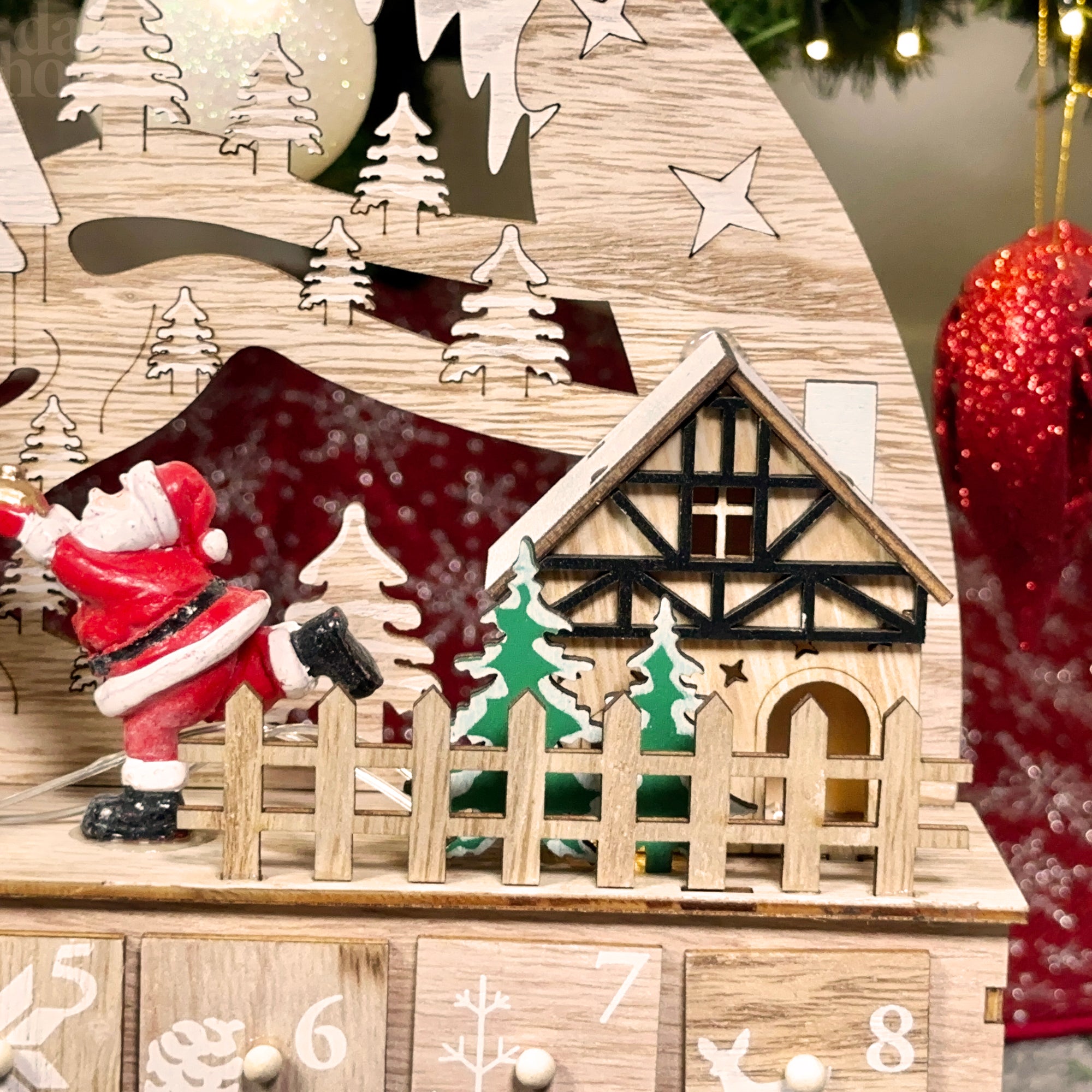 LED Santa Arch 24 Drawer Advent Calendar