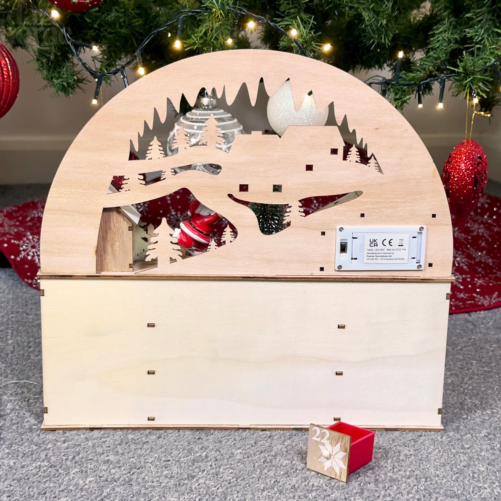 LED Santa Arch 24 Drawer Advent Calendar