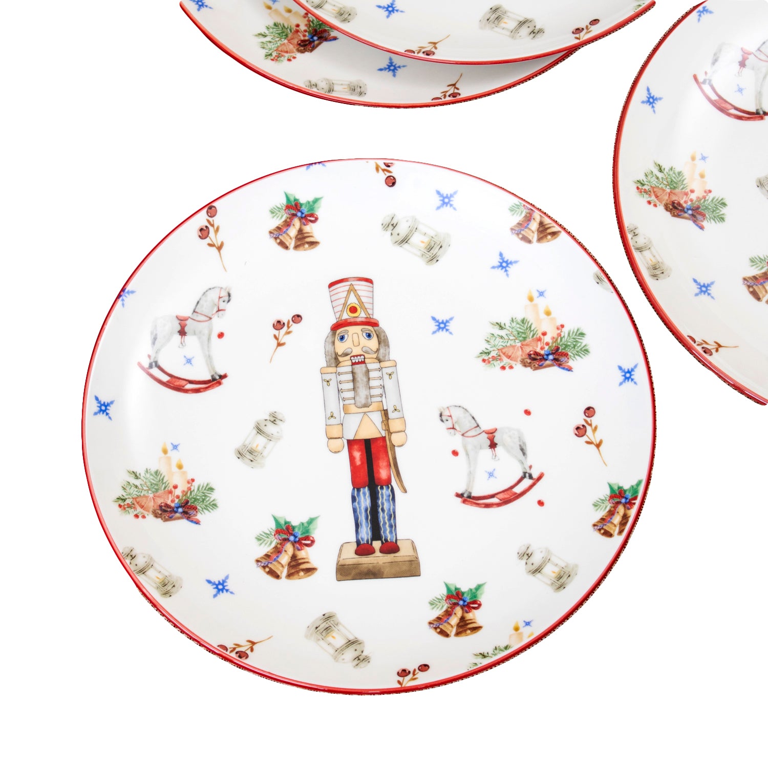 Set Of 4 Nutcracker Dinner Plates