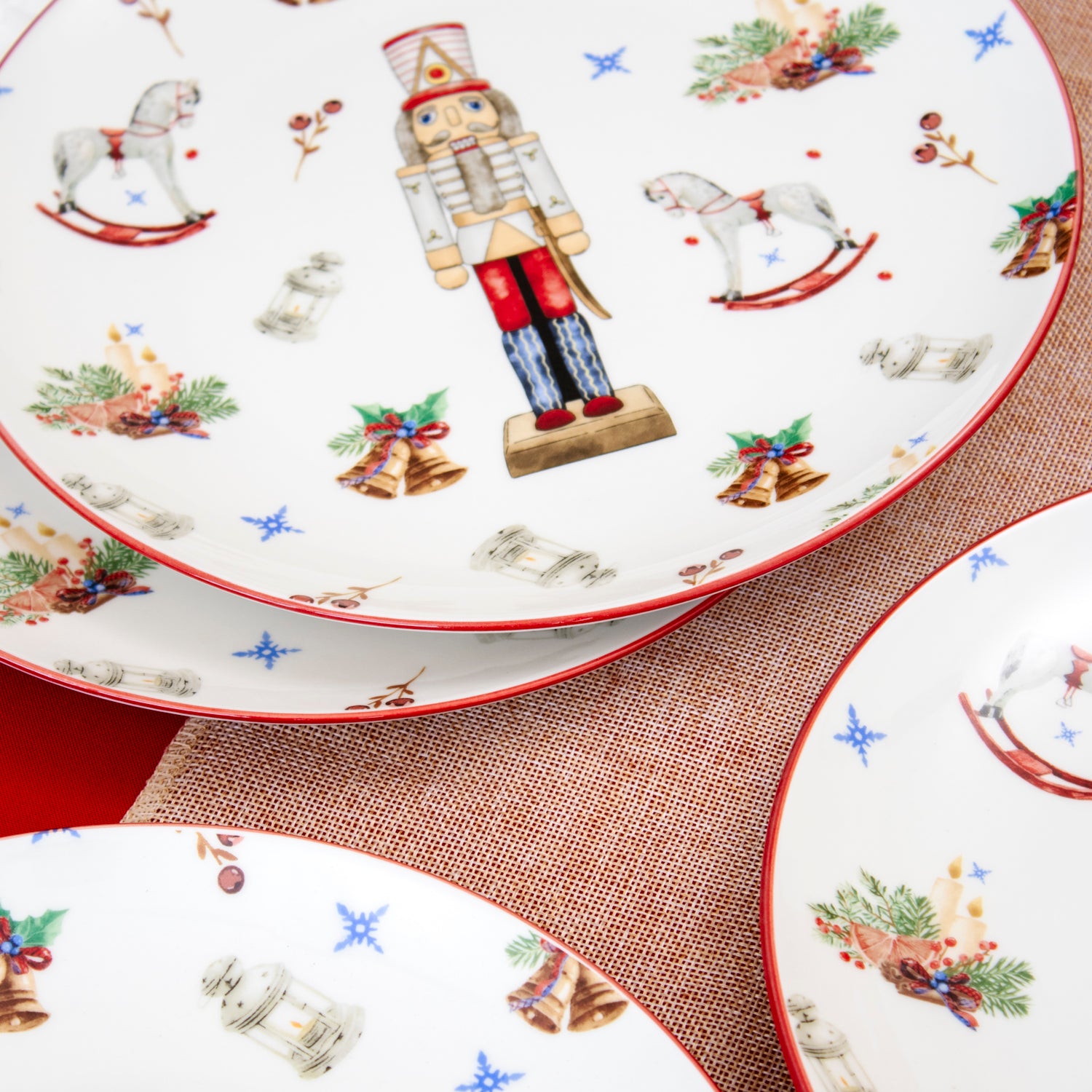 Set Of 4 Nutcracker Side Plates