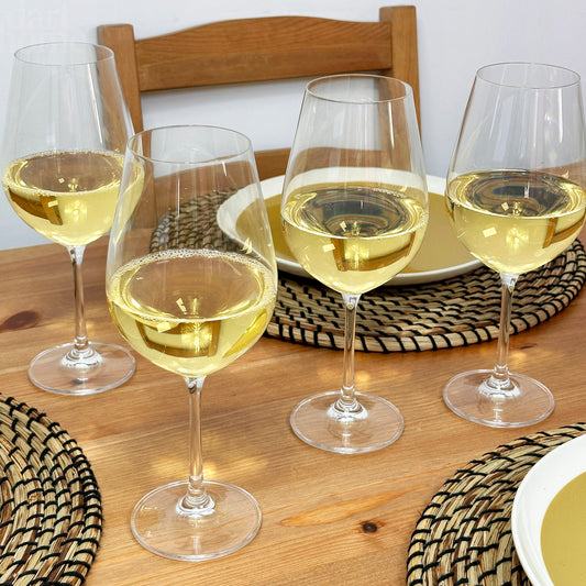Set Of 4 Crystalline Wine Glasses 520ml