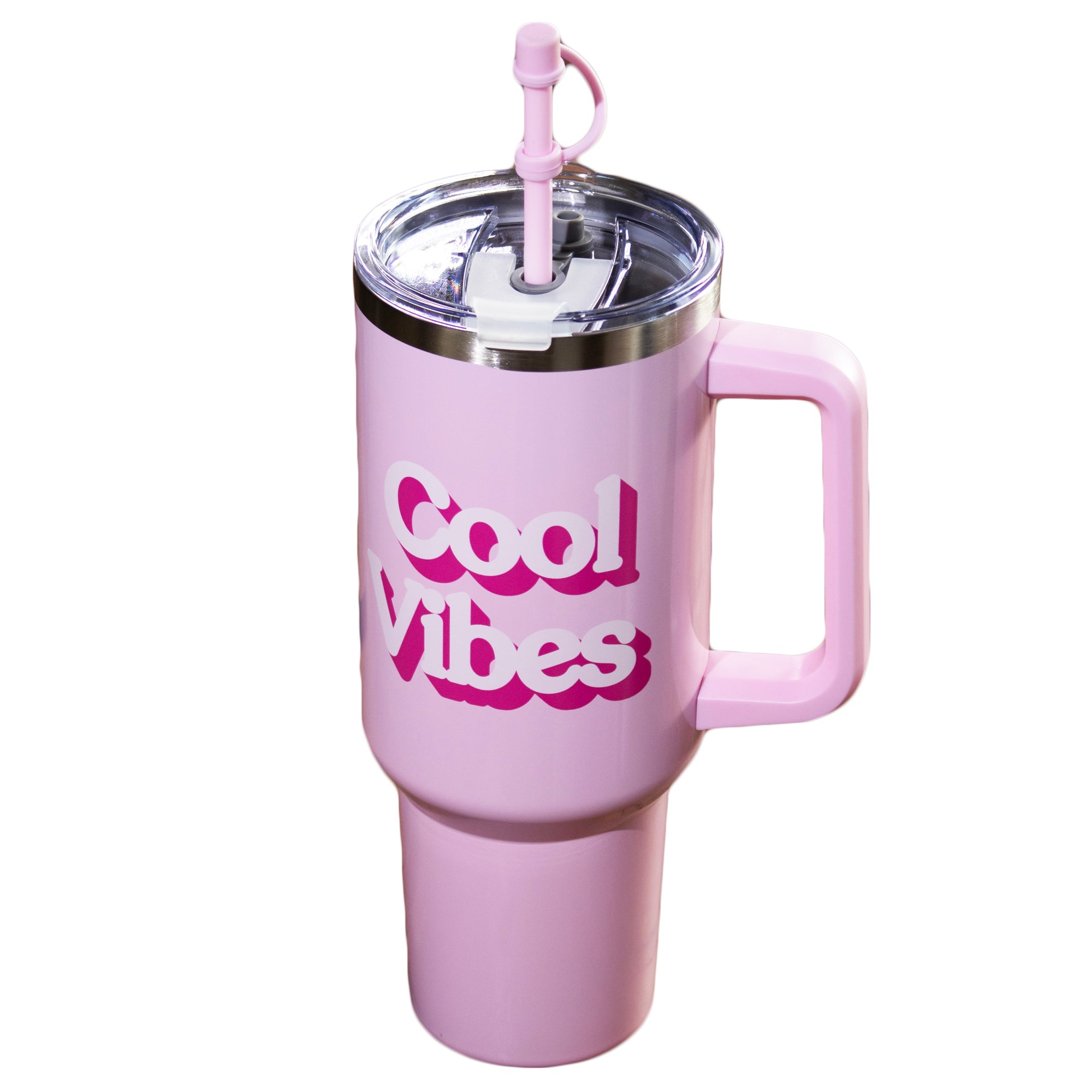 Cool Vibes Stainless Steel 1.2L Double Wall Straw Bottle