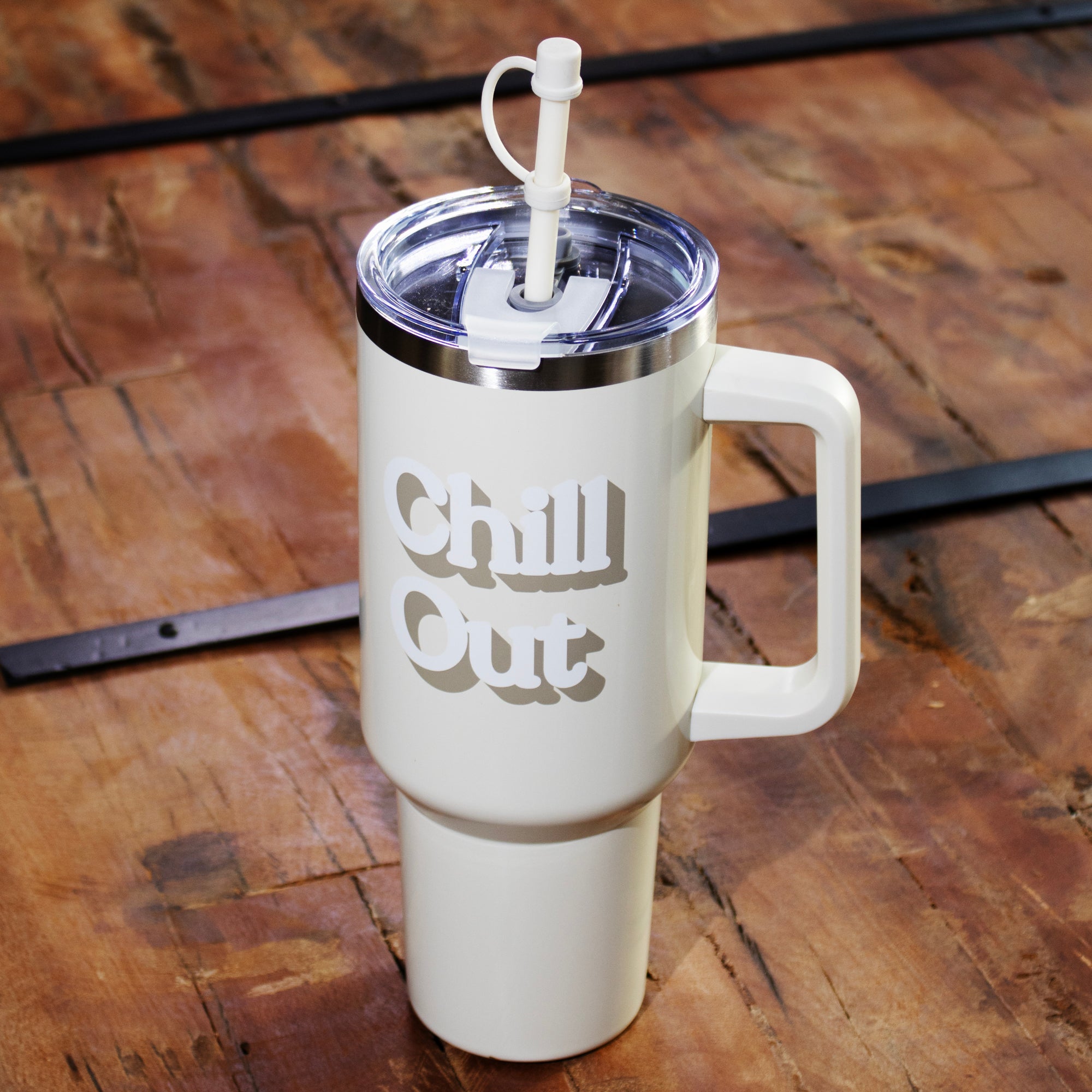 Chill Out Stainless Steel 1.2L Double Wall Straw Bottle