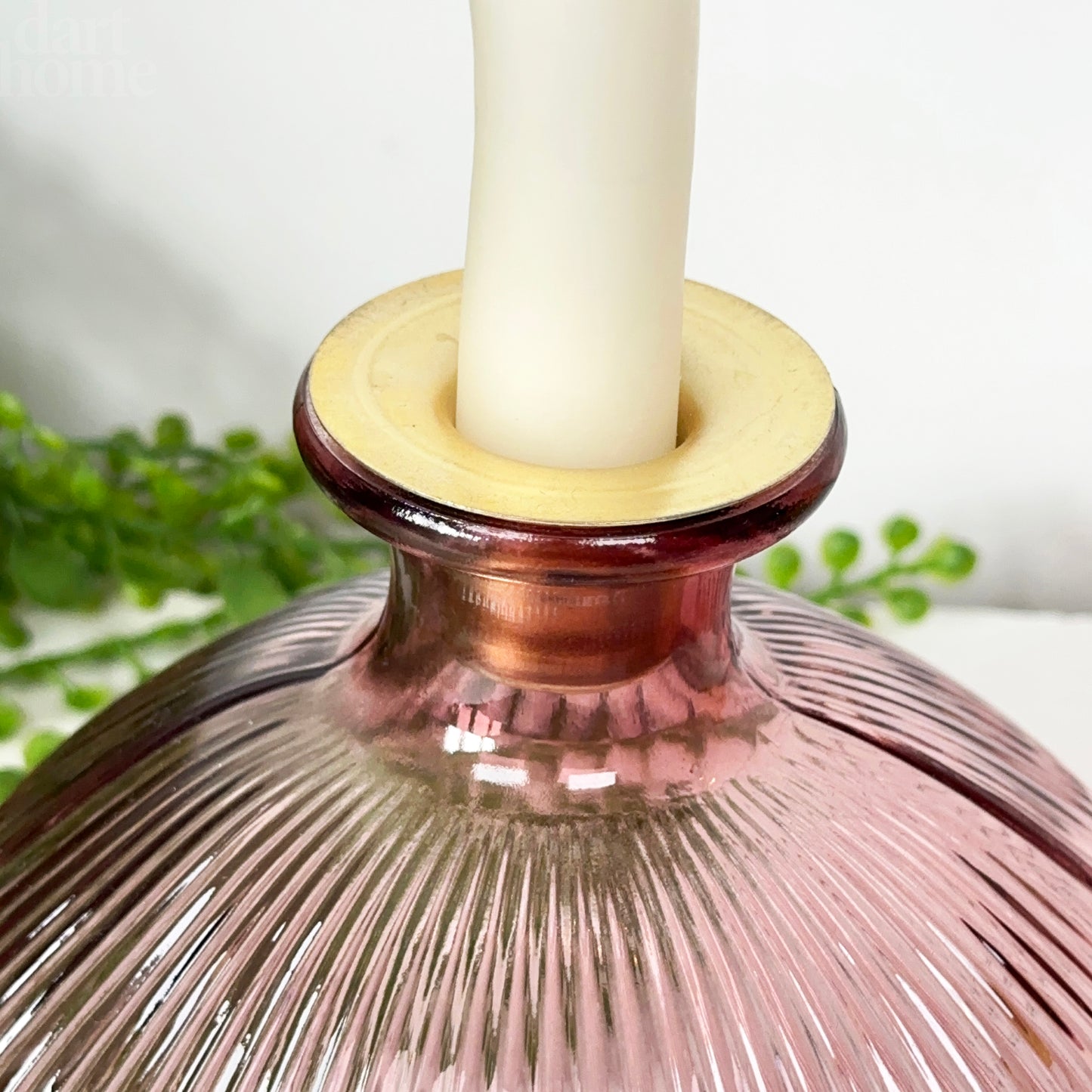 Set Of 3 Boho Glass Candlestick Holders