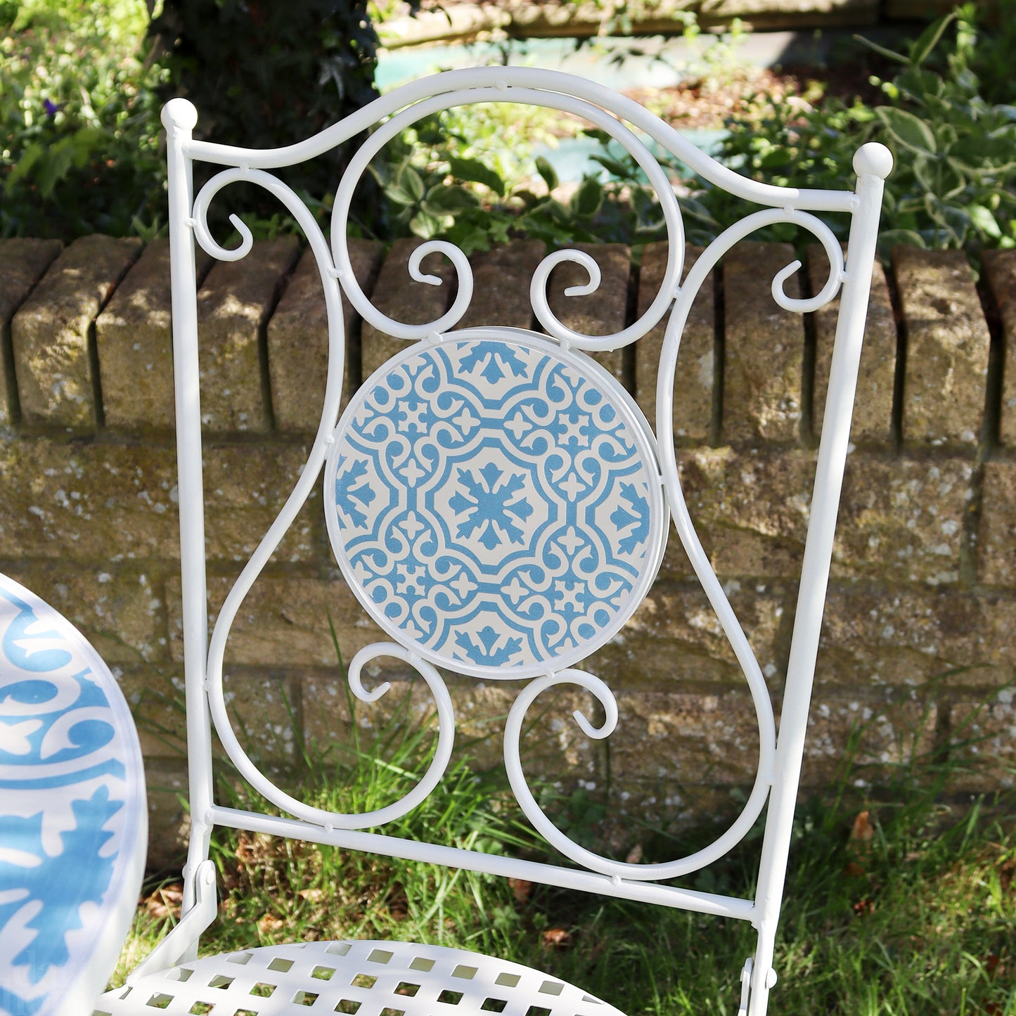 Mediterranean Mosaic Garden Bistro Set