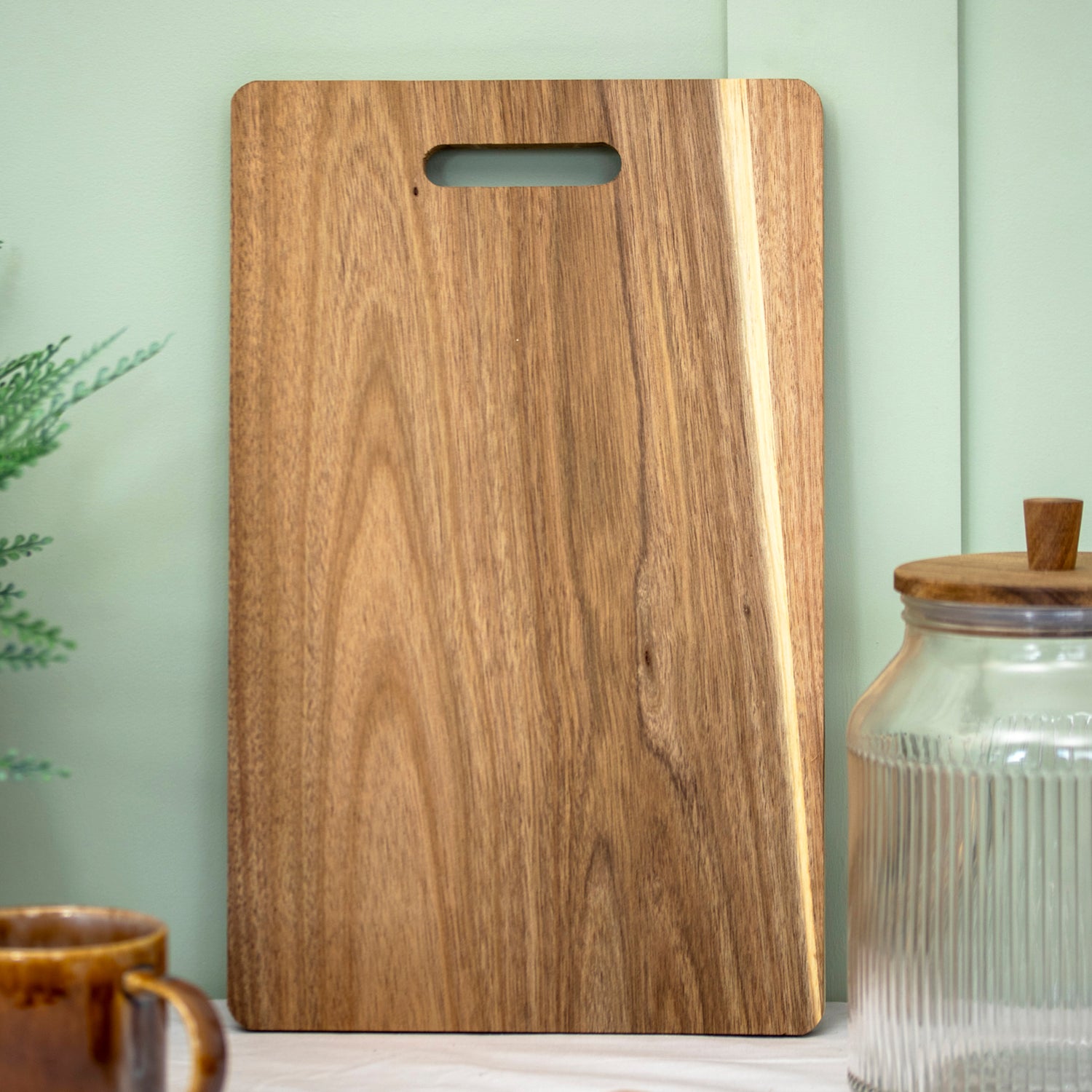 Acacia Wood Chopping Board With Handle Large