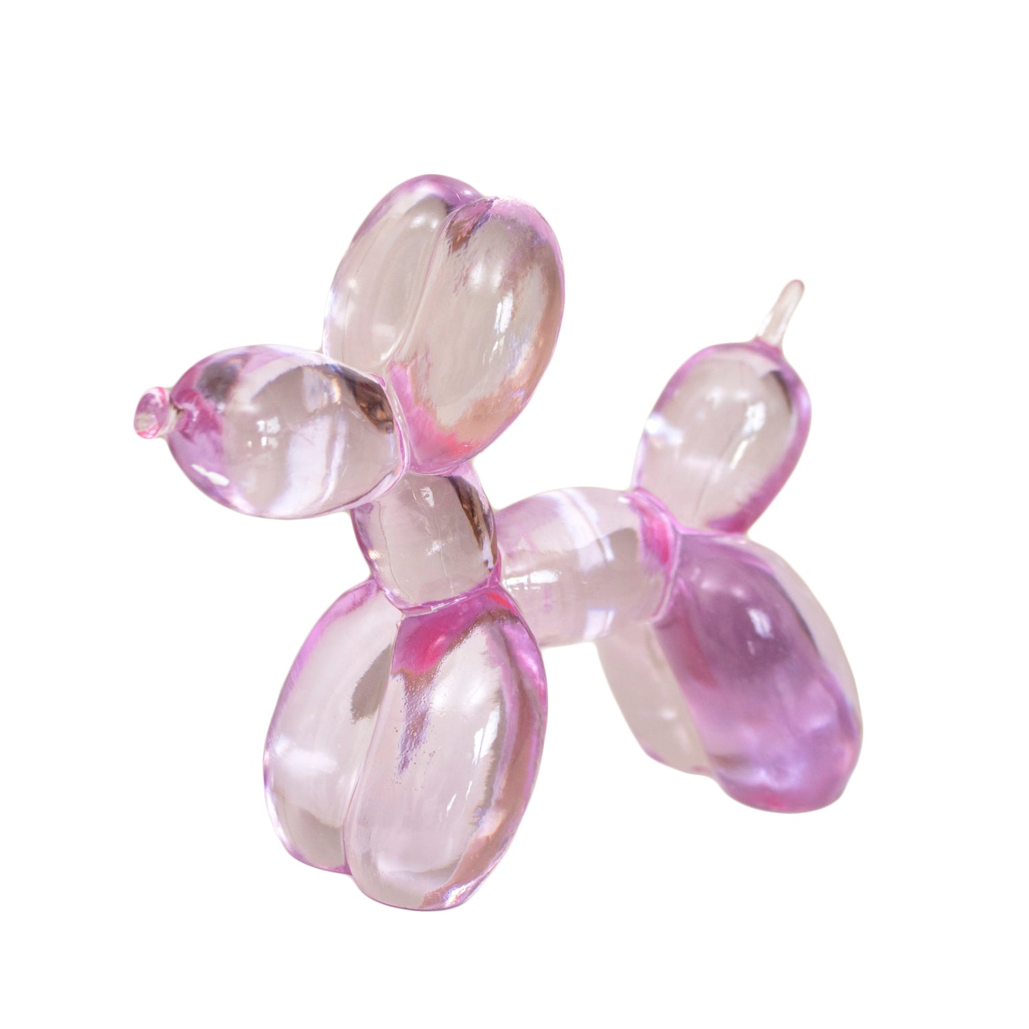 Pink Glass Balloon Dog Ornament
