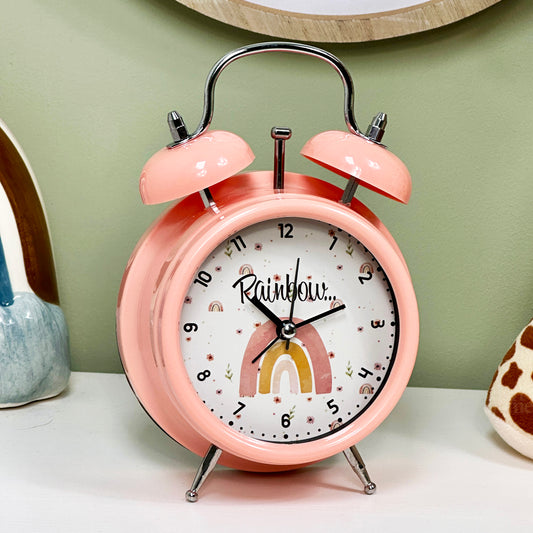 Glossy Pink Rainbow Alarm Clock