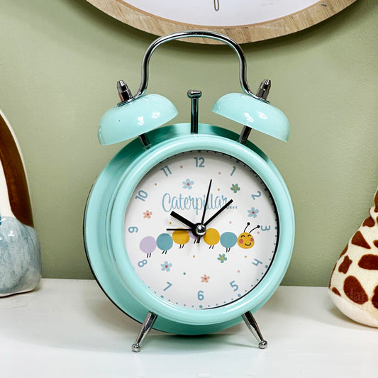 Glossy Blue Caterpillar Alarm Clock