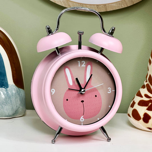 Matt Pink Rabbit Alarm Clock