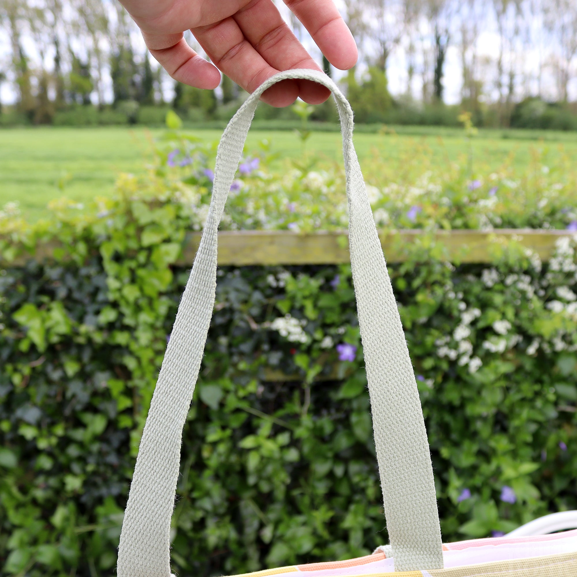 Multi Striped Summer Holiday Glasses Beach Bag