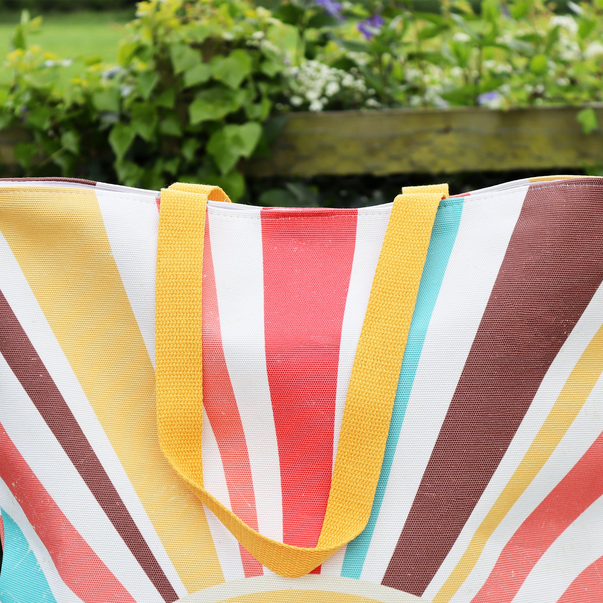 Multi Stripe Summer Sunshine Beach Bag
