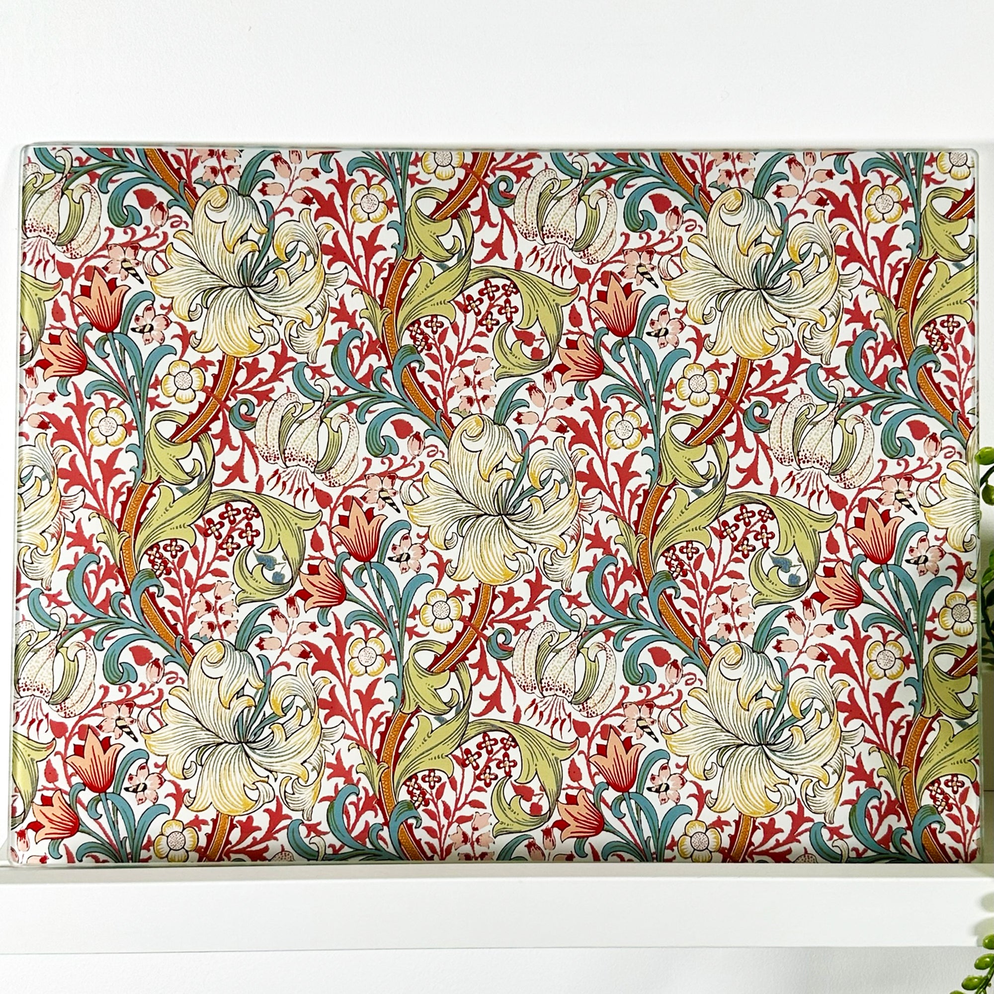 William Morris Golden Lily Glasschneidebrett