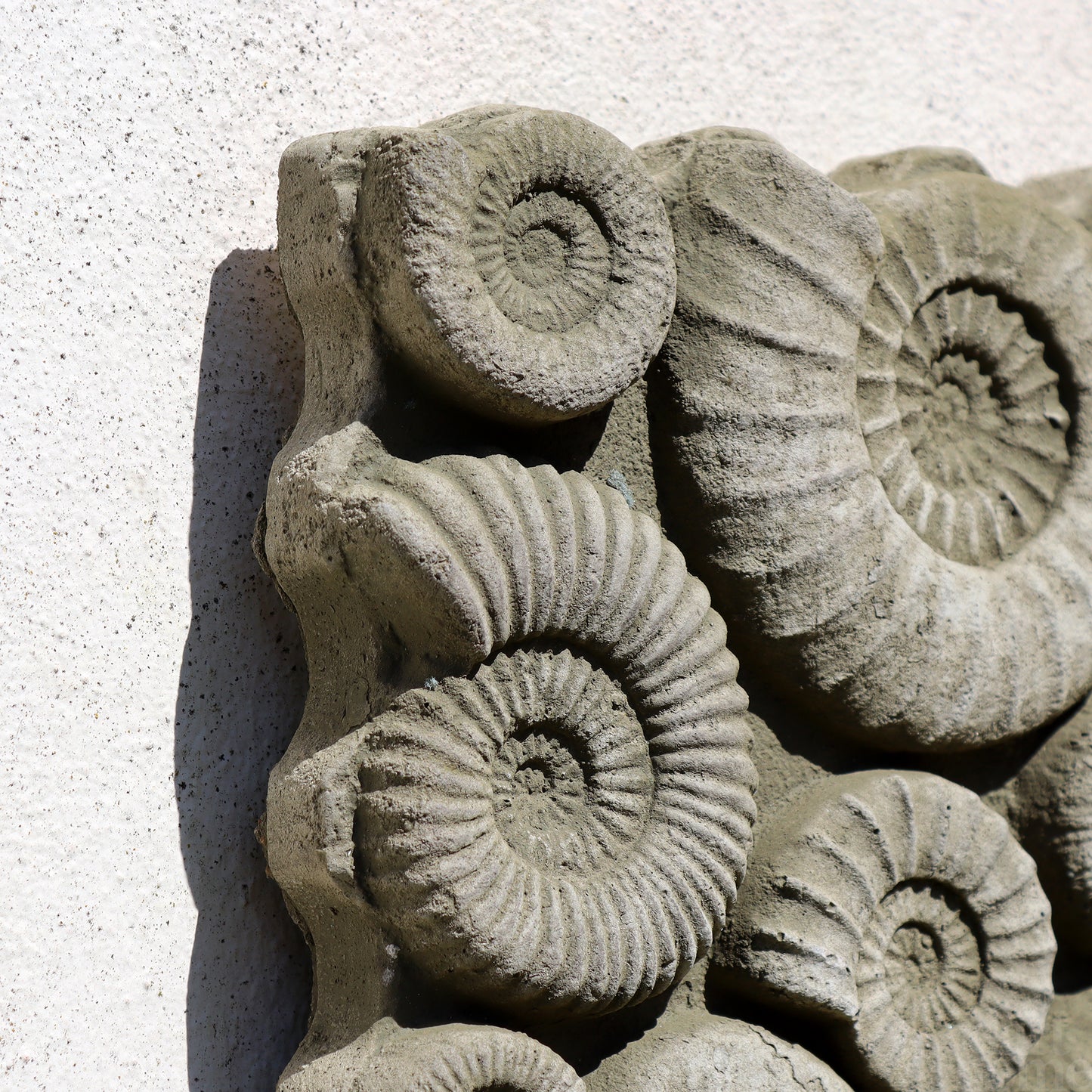 Square Stone Fossil Wall Sculpture