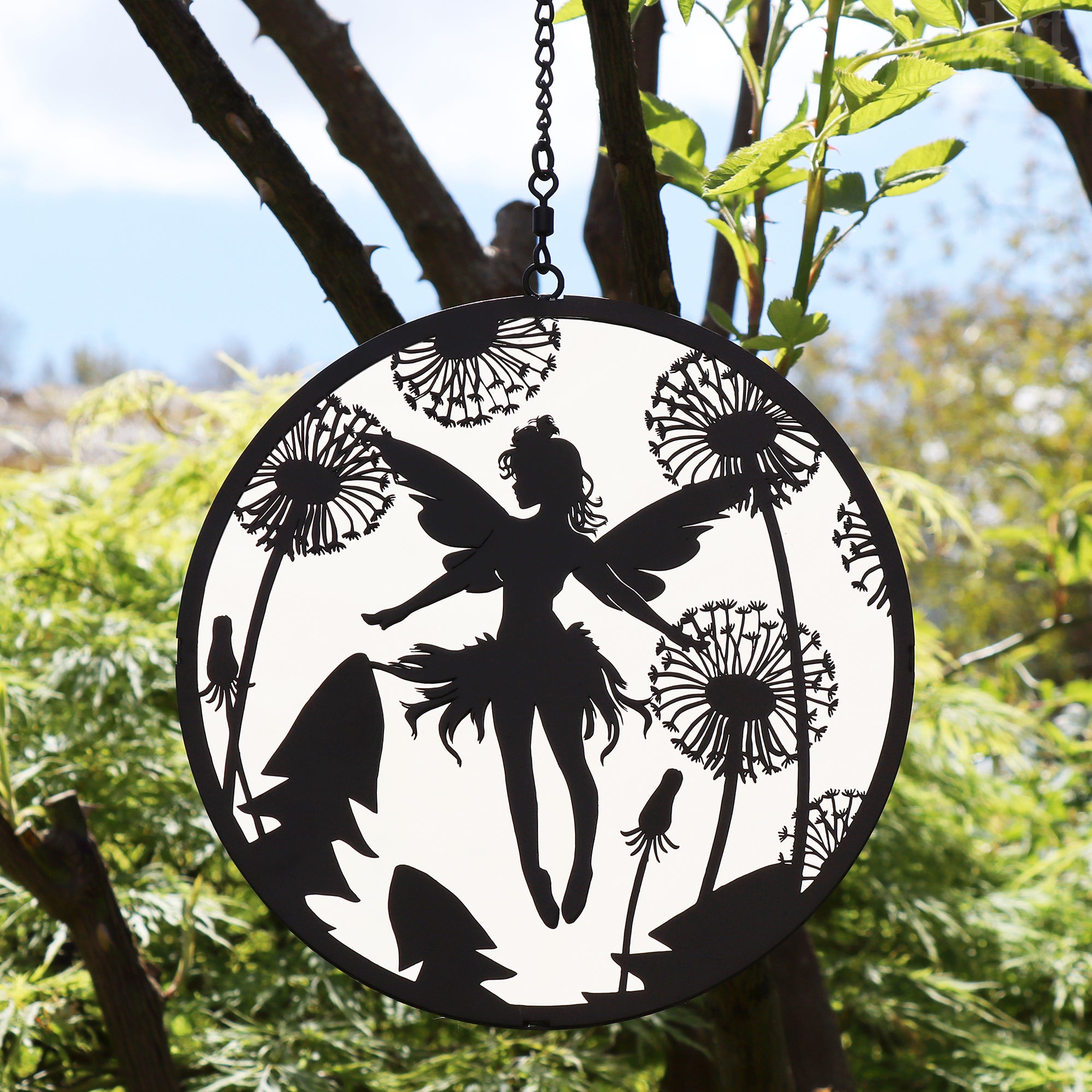 Flower Fairy Hanging Mirror Silhouette