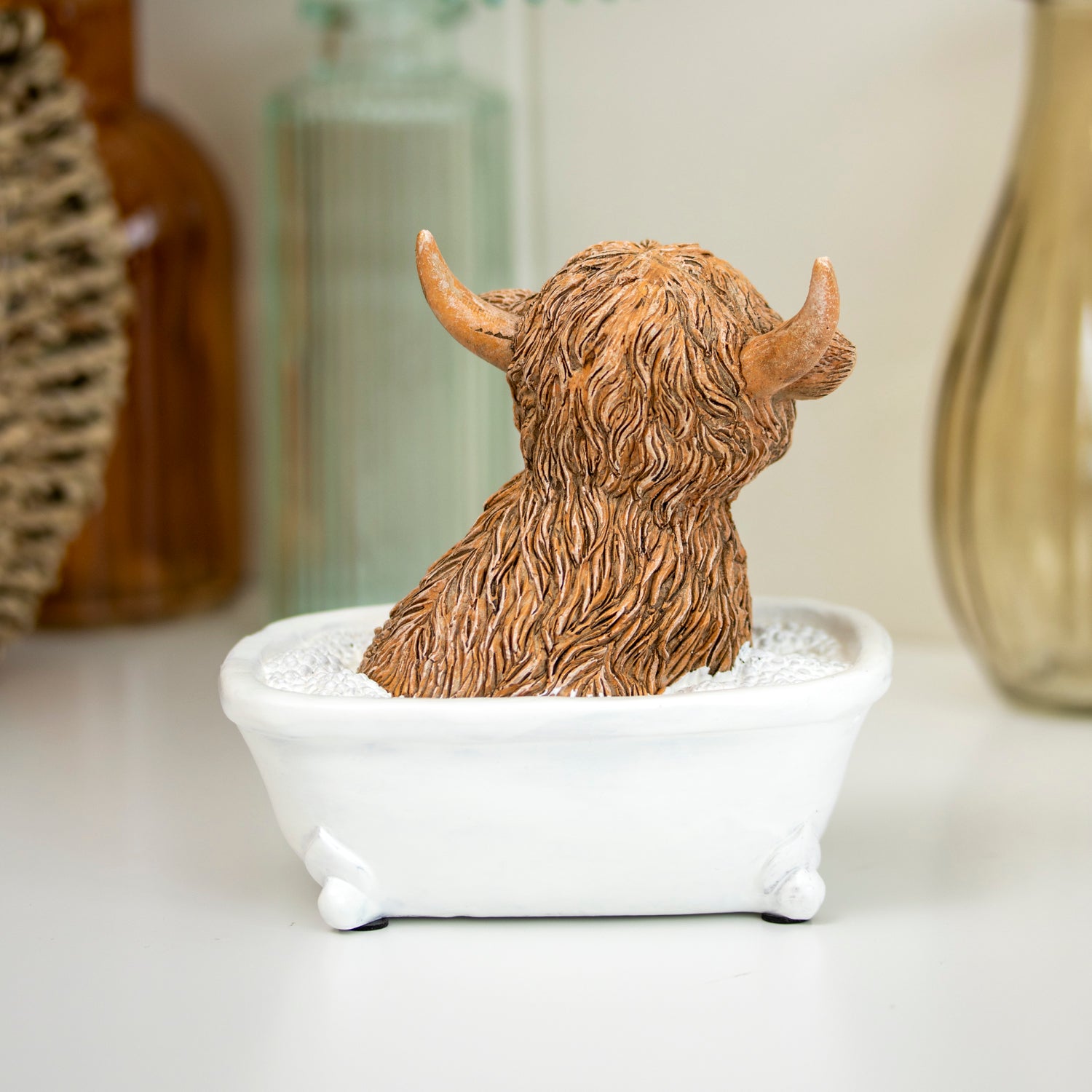 Highland Cow In The Bath Ornament