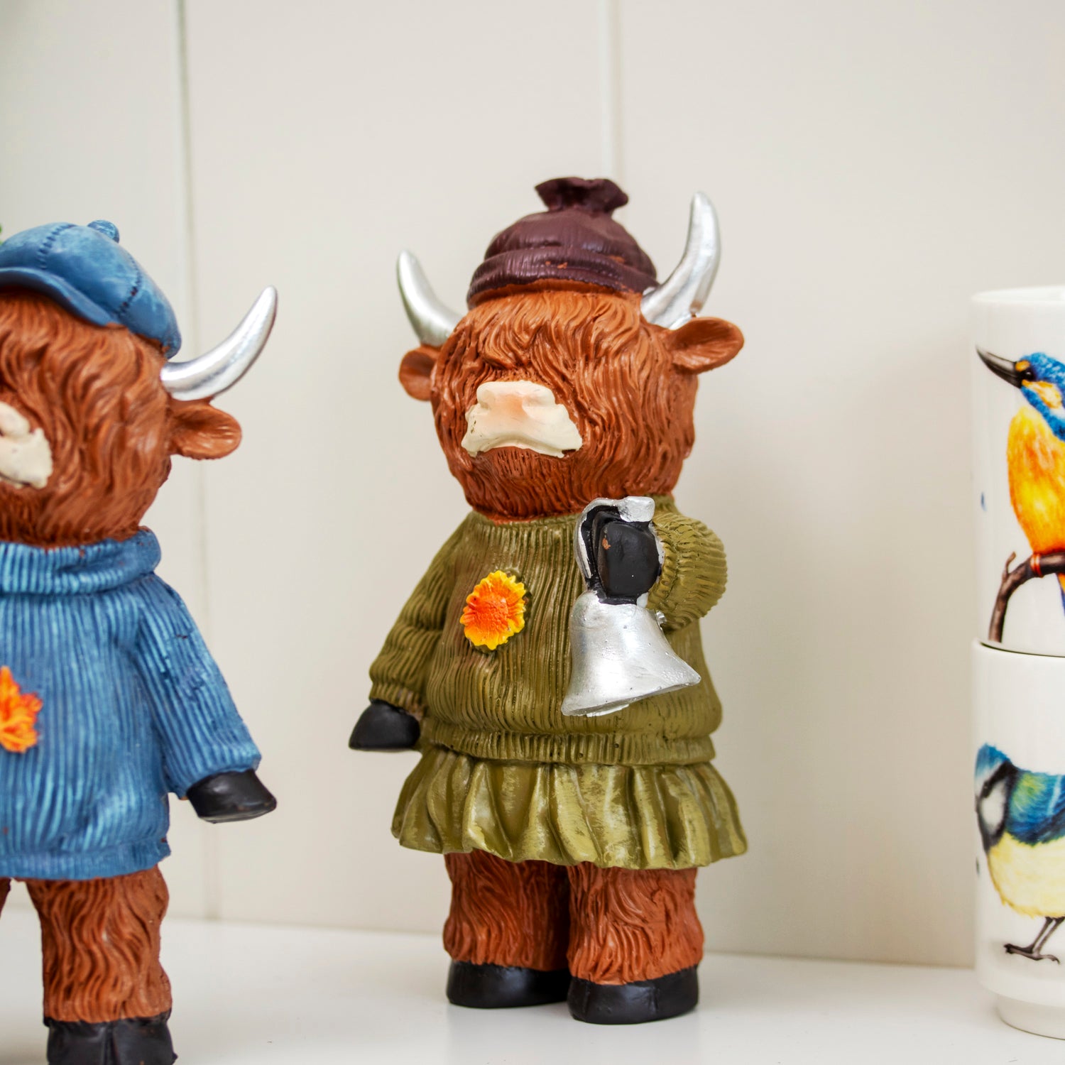 Set Of 2 Autumn Highland Cow Ornaments