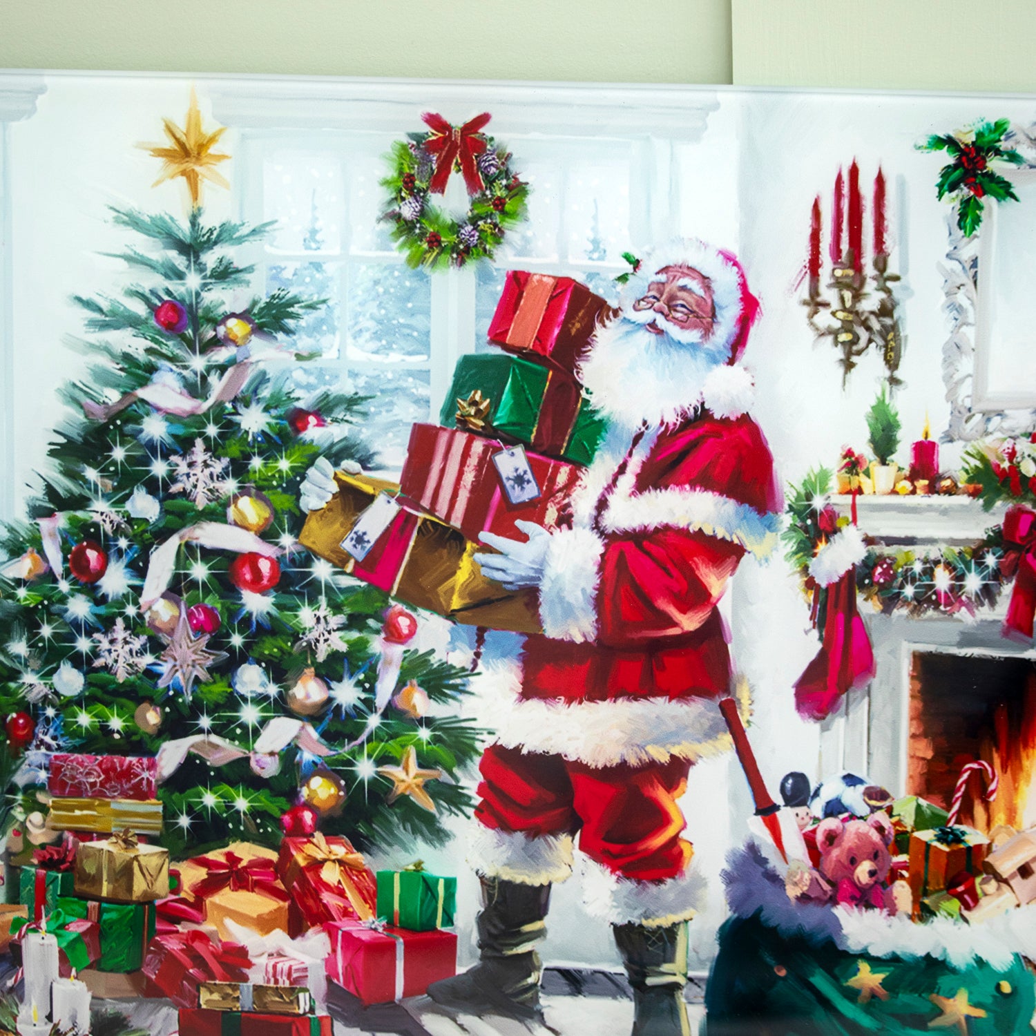 Santa Claus Christmas Glass Worktop Saver