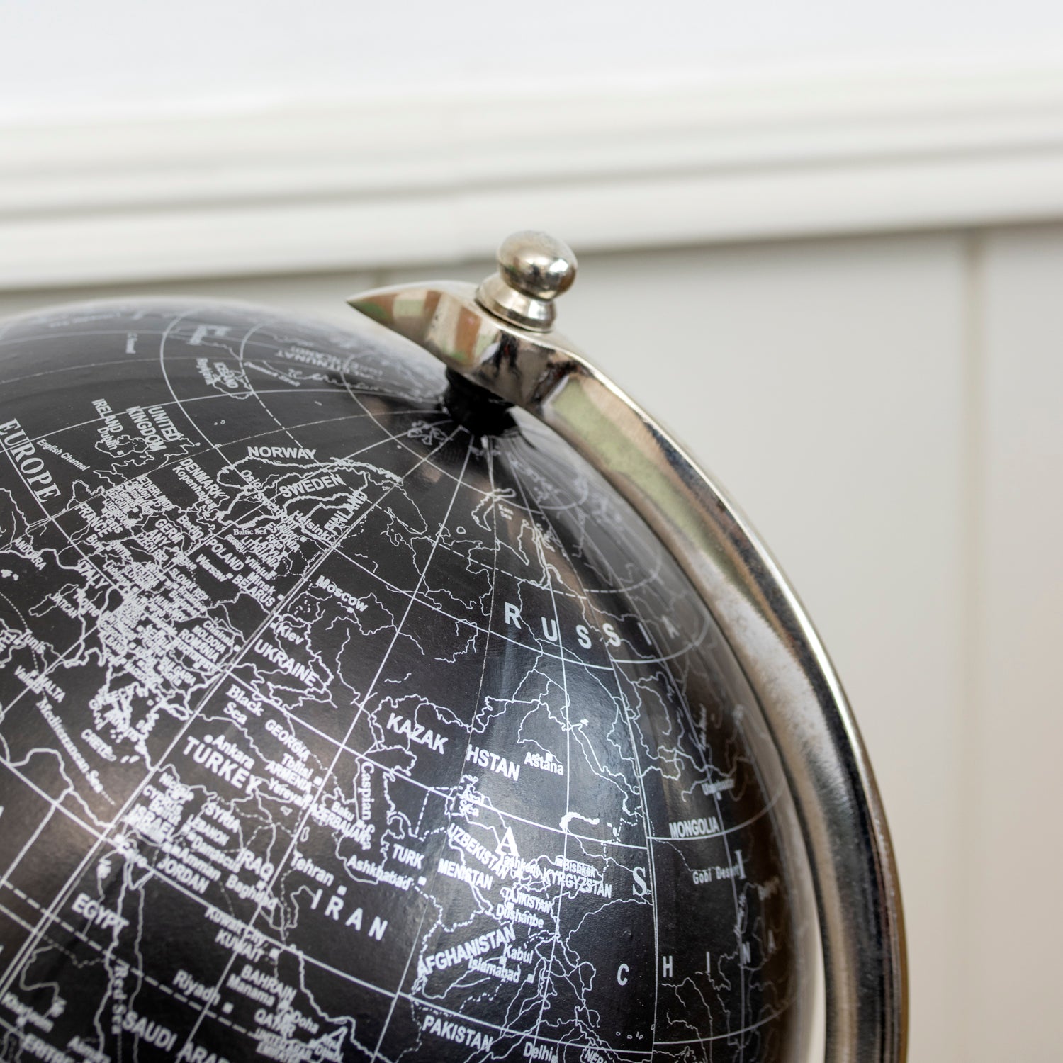 Black and Silver Decorative Globe