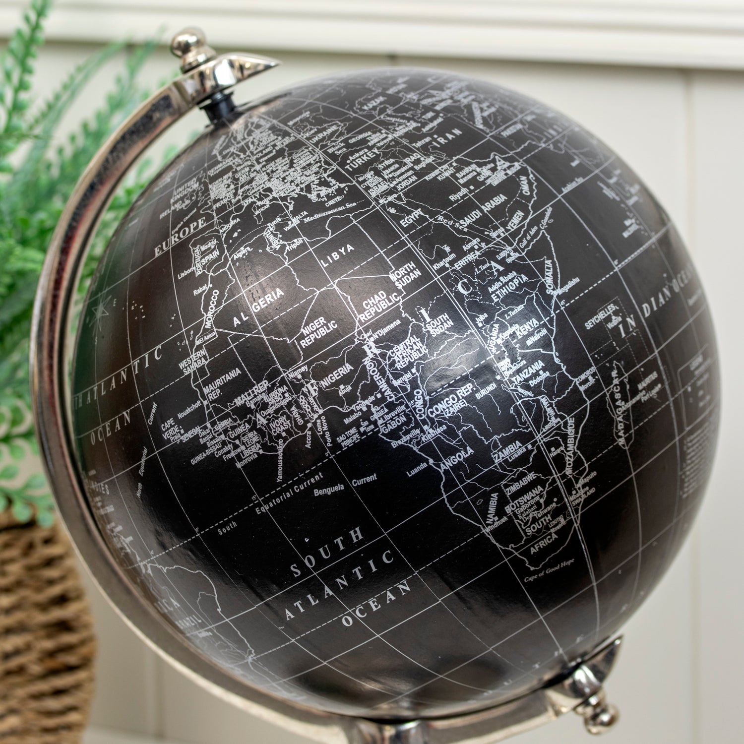 Black and Silver Decorative Globe