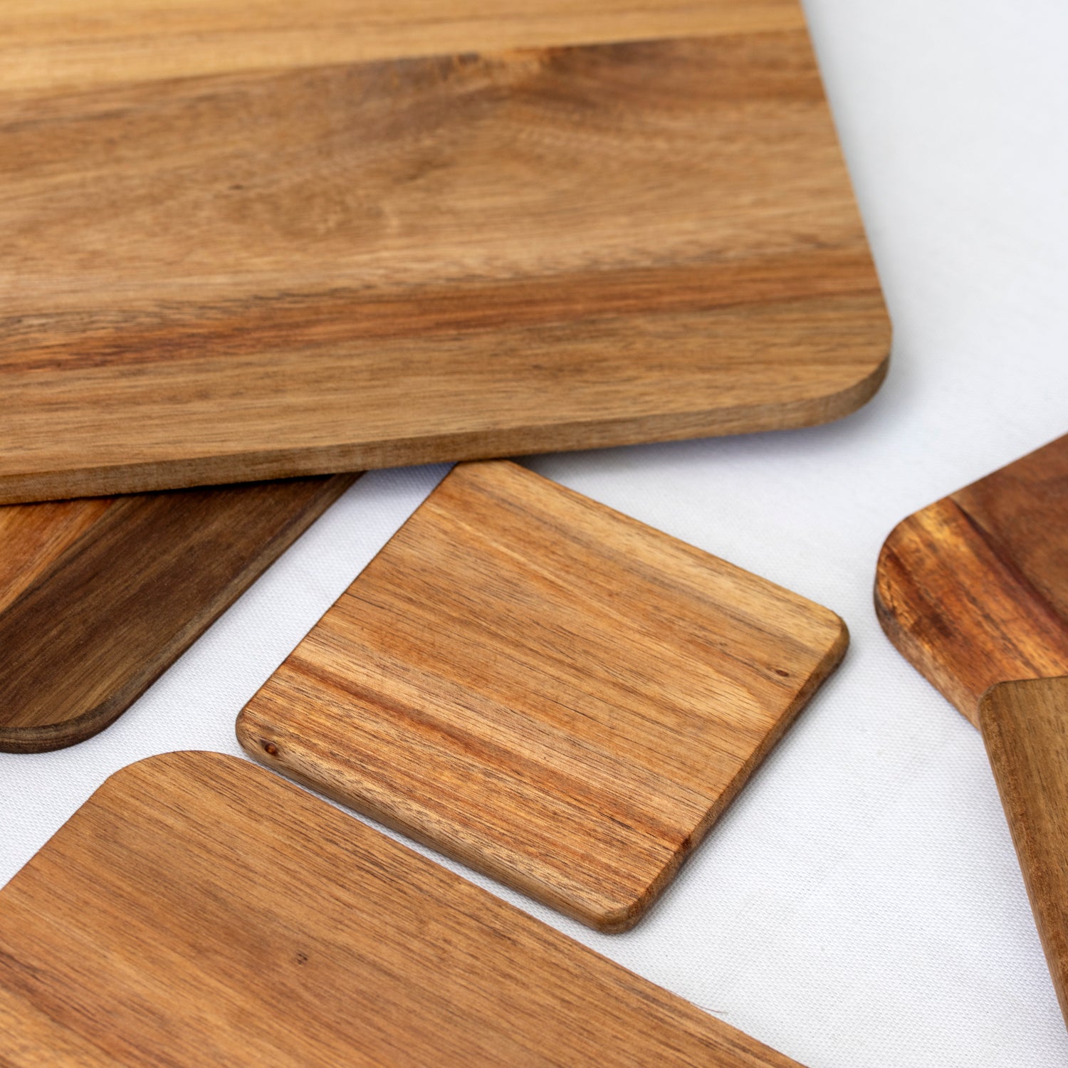 Set Of 4 Acacia Wood Placemats & Coasters