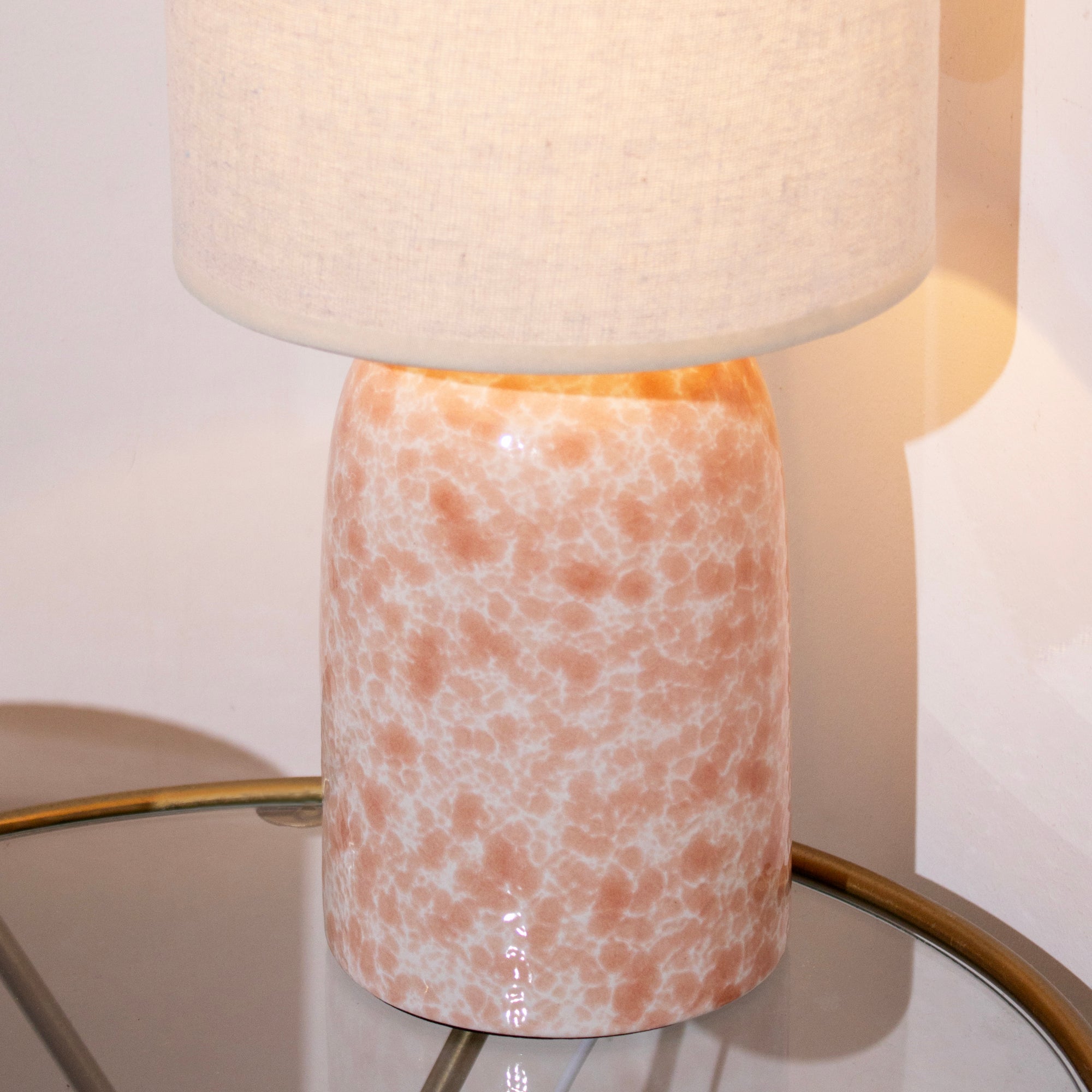 Pink Clouds Ceramic Glaze Table Lamp