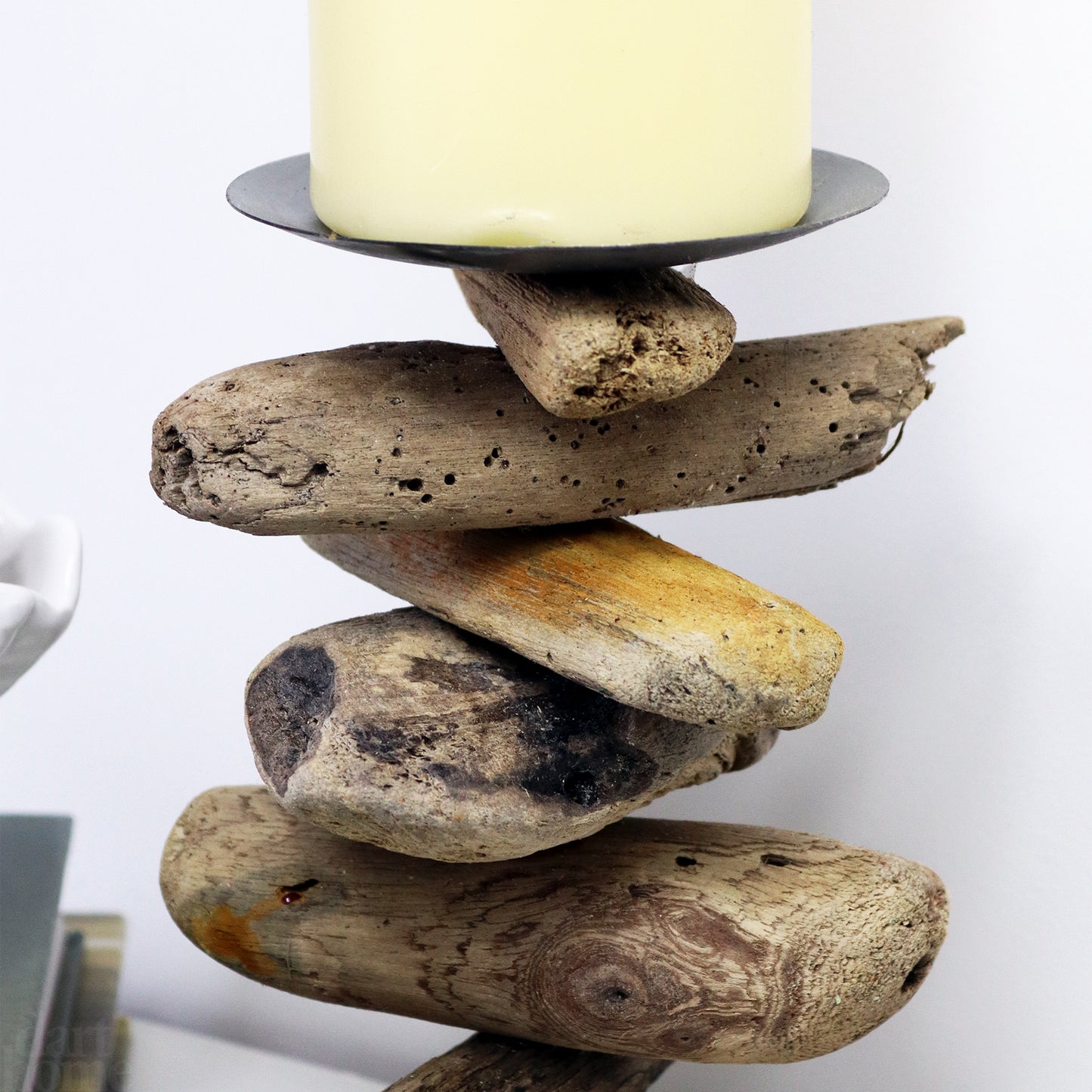 Driftwood Pillar Candle Holder