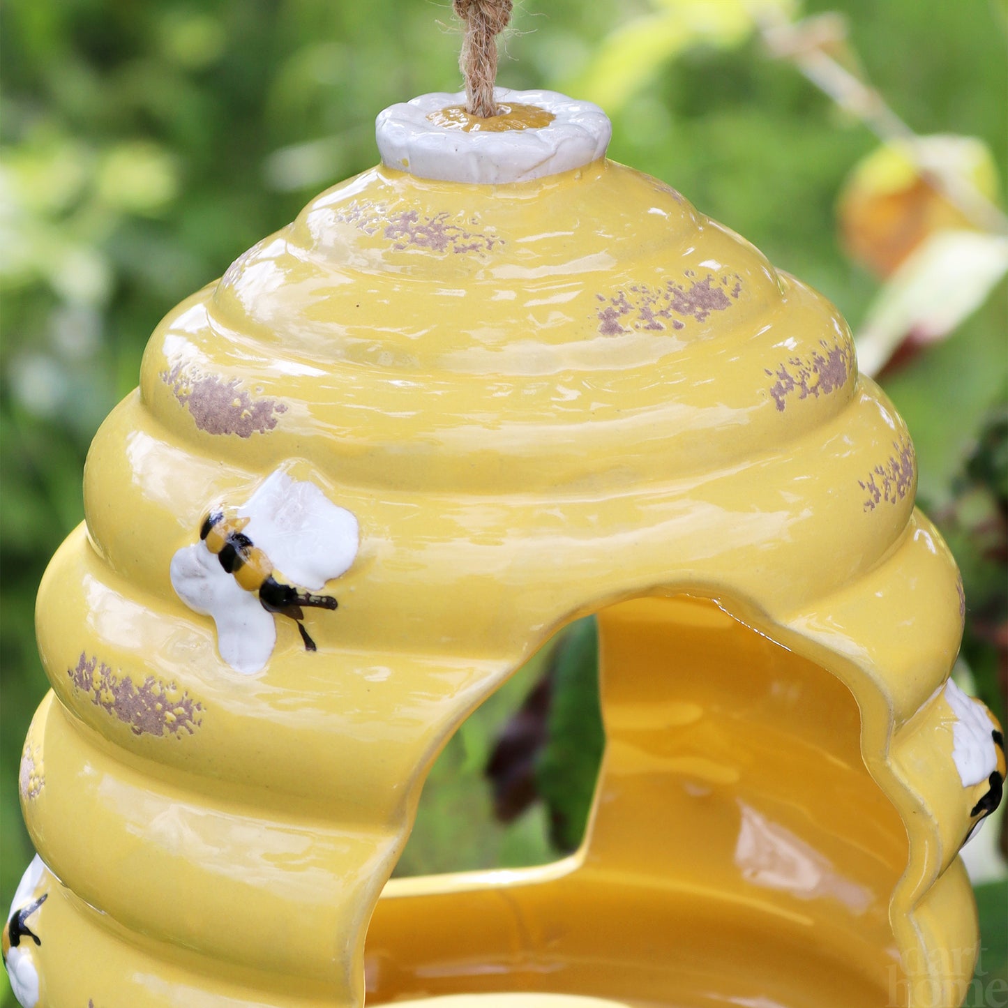 Ceramic Yellow Beehive Bird House