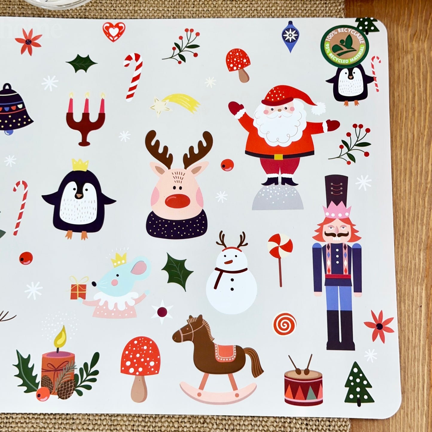 Set Of Christmas Graphic Placemats