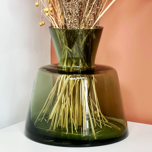 Dark Green Kaisa Glass Vase