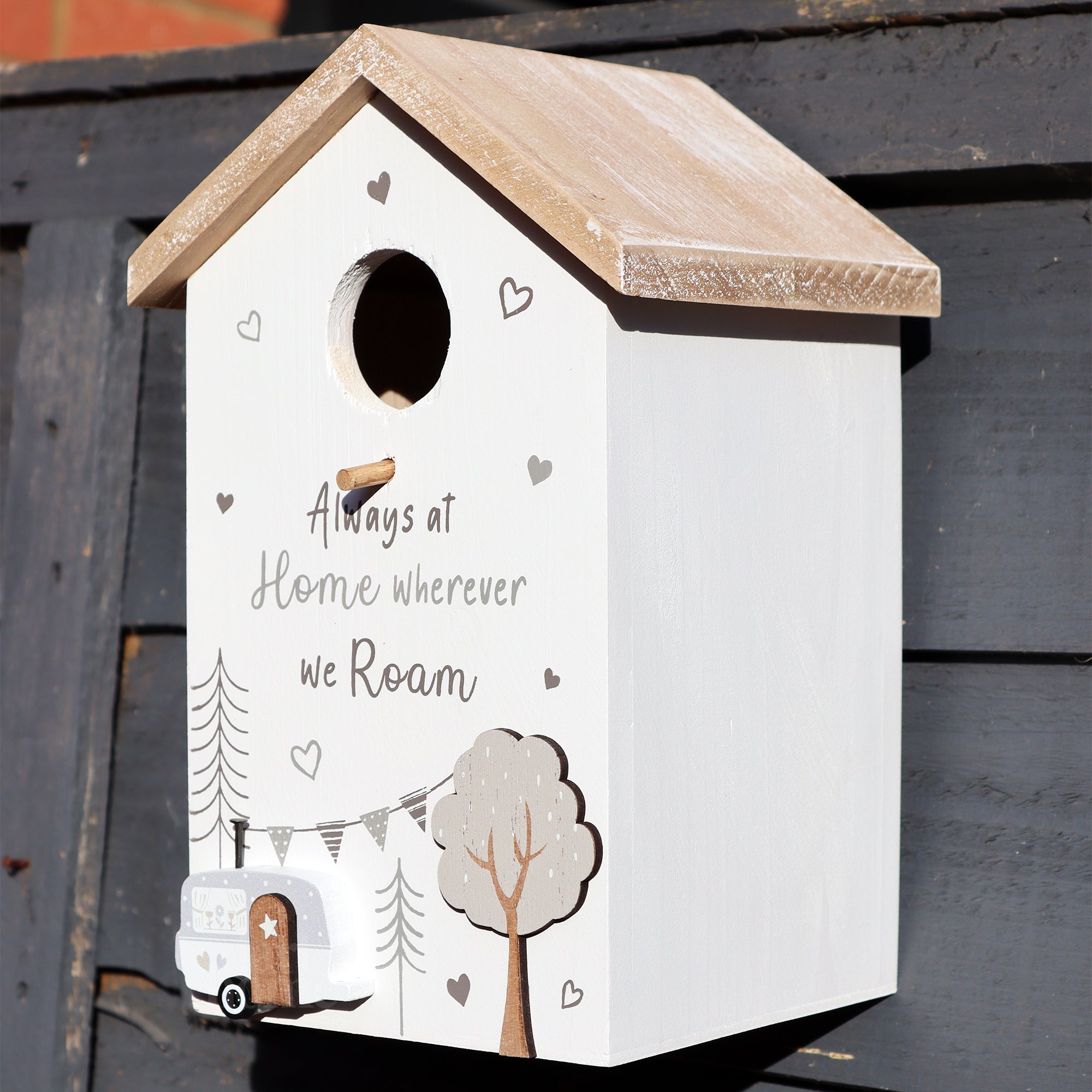 Wooden Caravan Bird House
