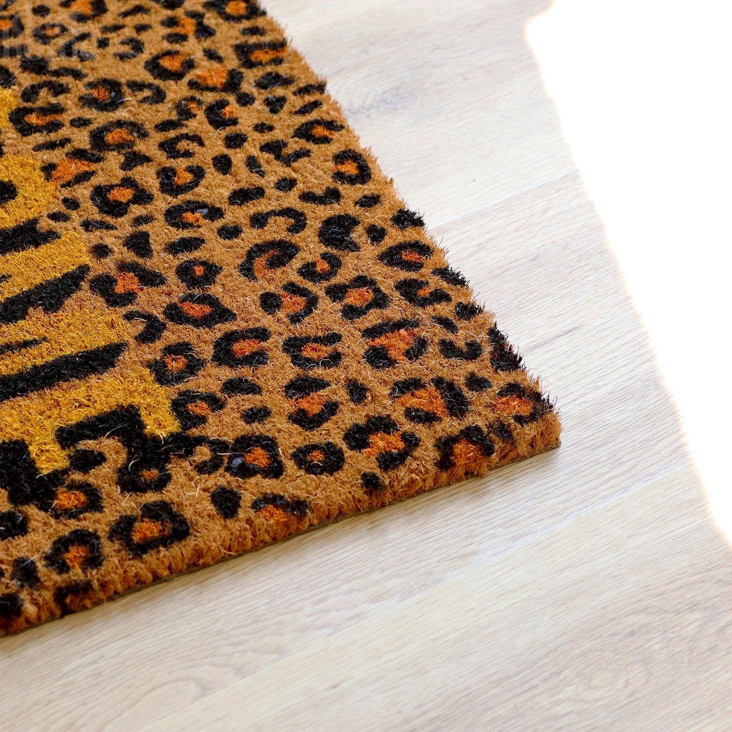 Dark Leopard Print Welcome Doormat