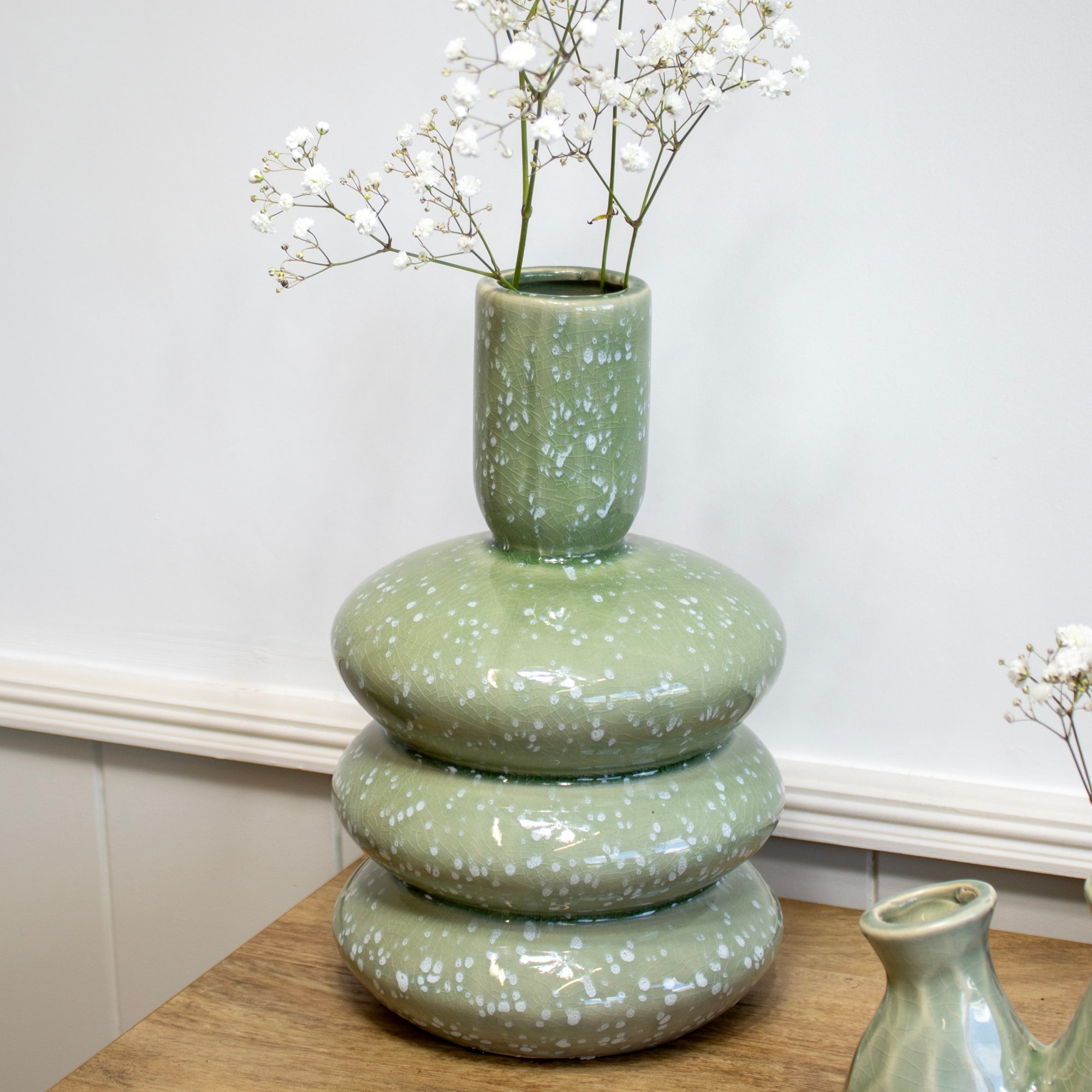 Speckled Pebble Stack Vase