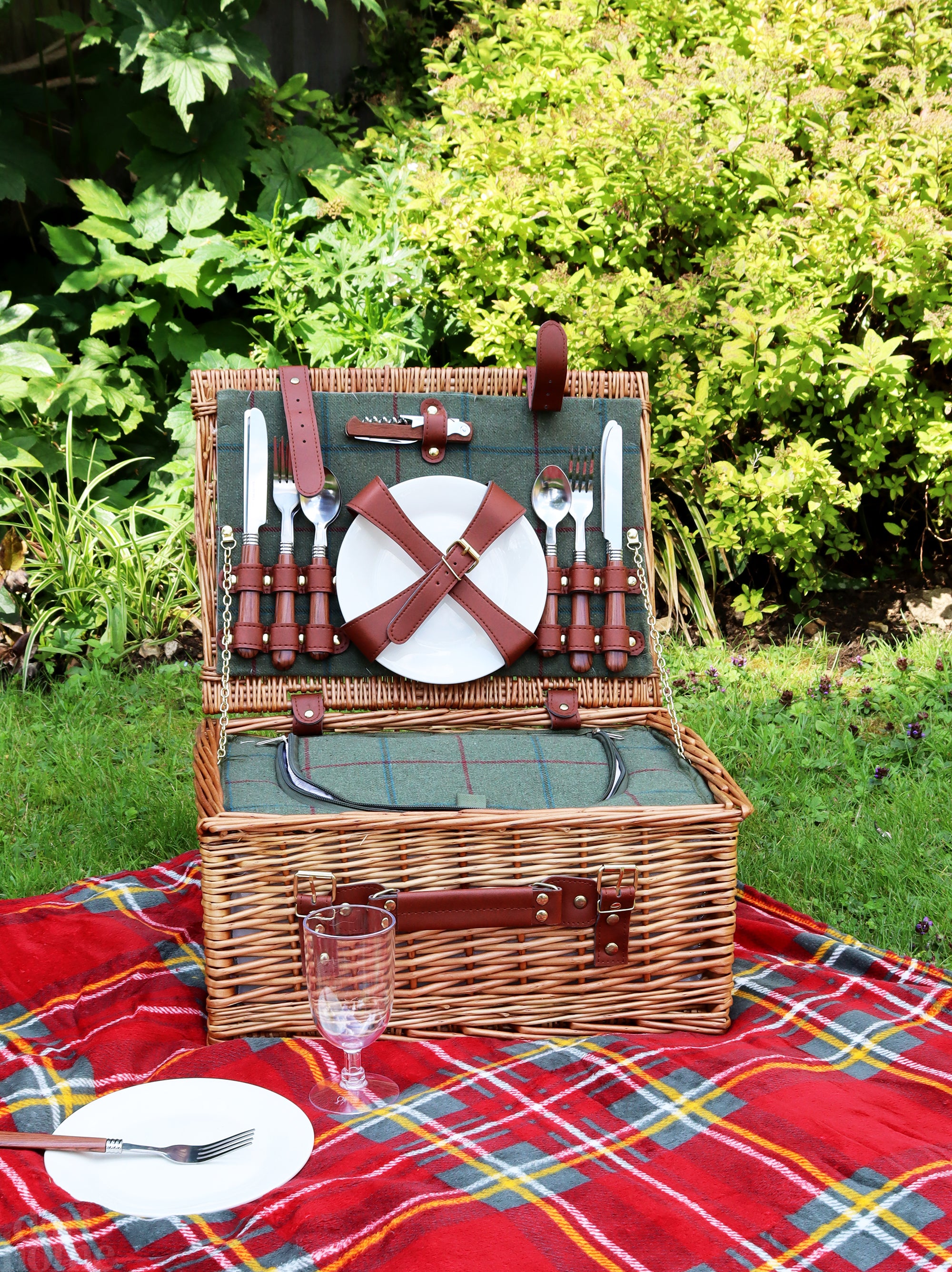 Red Tartan Soft Picnic Blanket