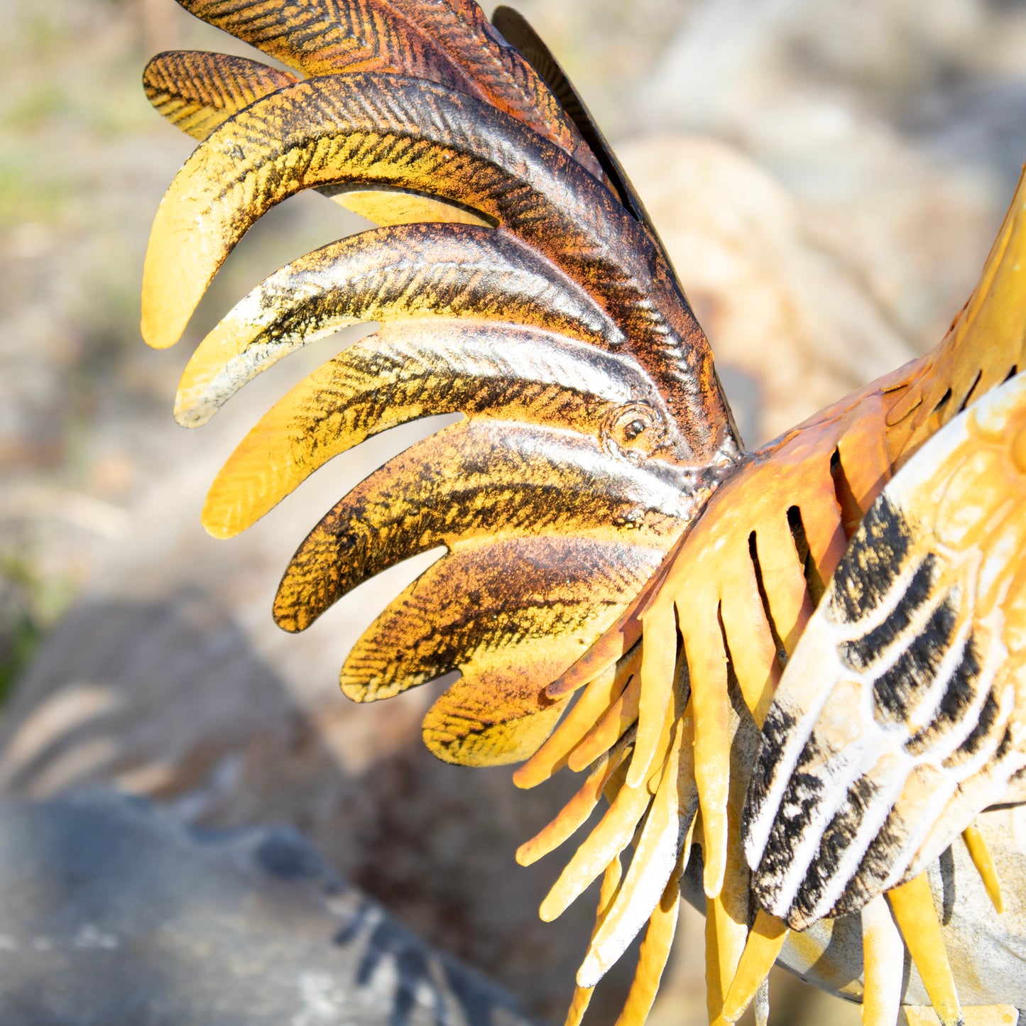 Large Metal Rooster Ornament