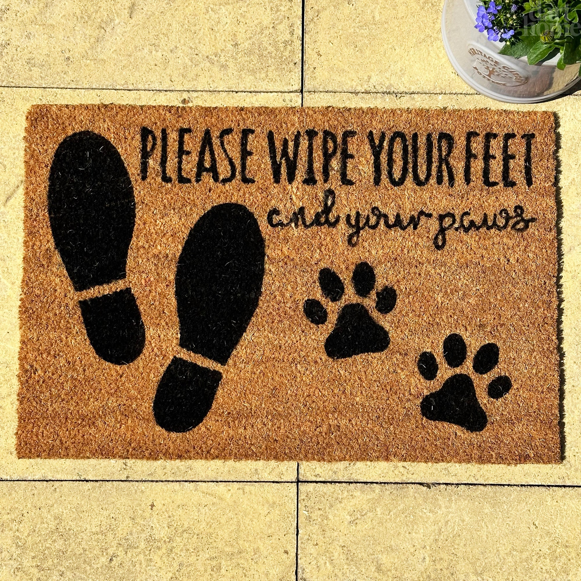 Darthome Wipe Your Feet And Your Paws Coir Doormat Darthome Limited