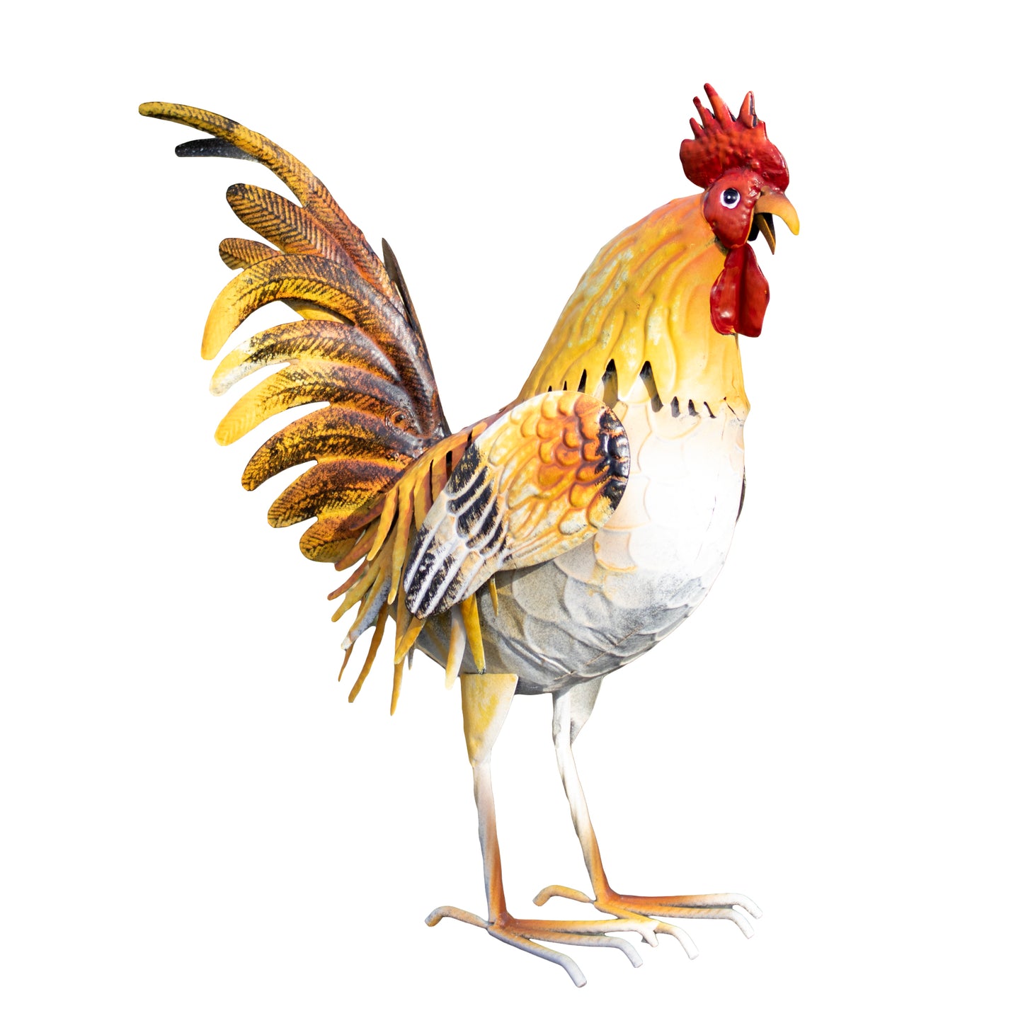 Large Metal Rooster Ornament