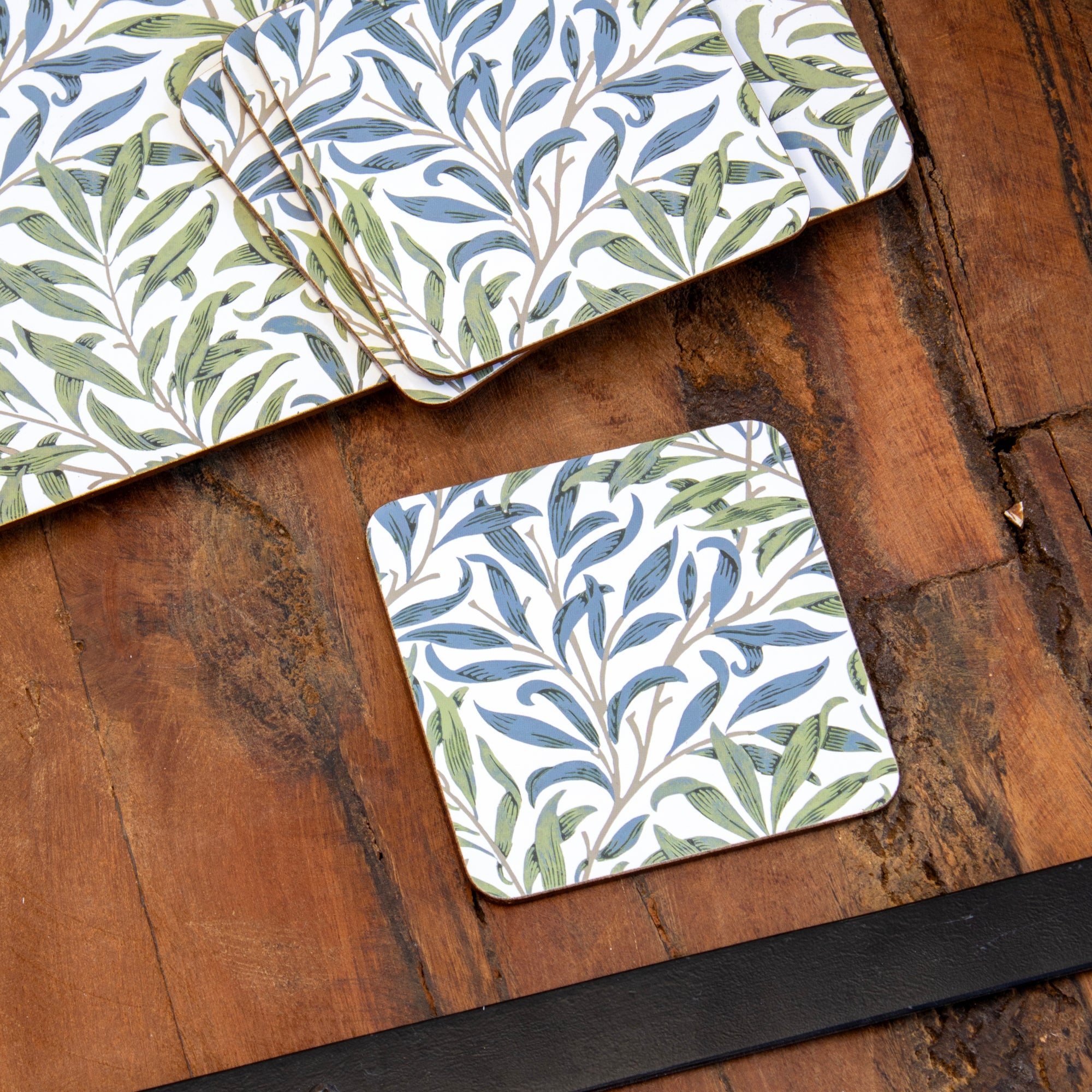 Set Of 4 William Morris Willow Bough Placemats & Coasters