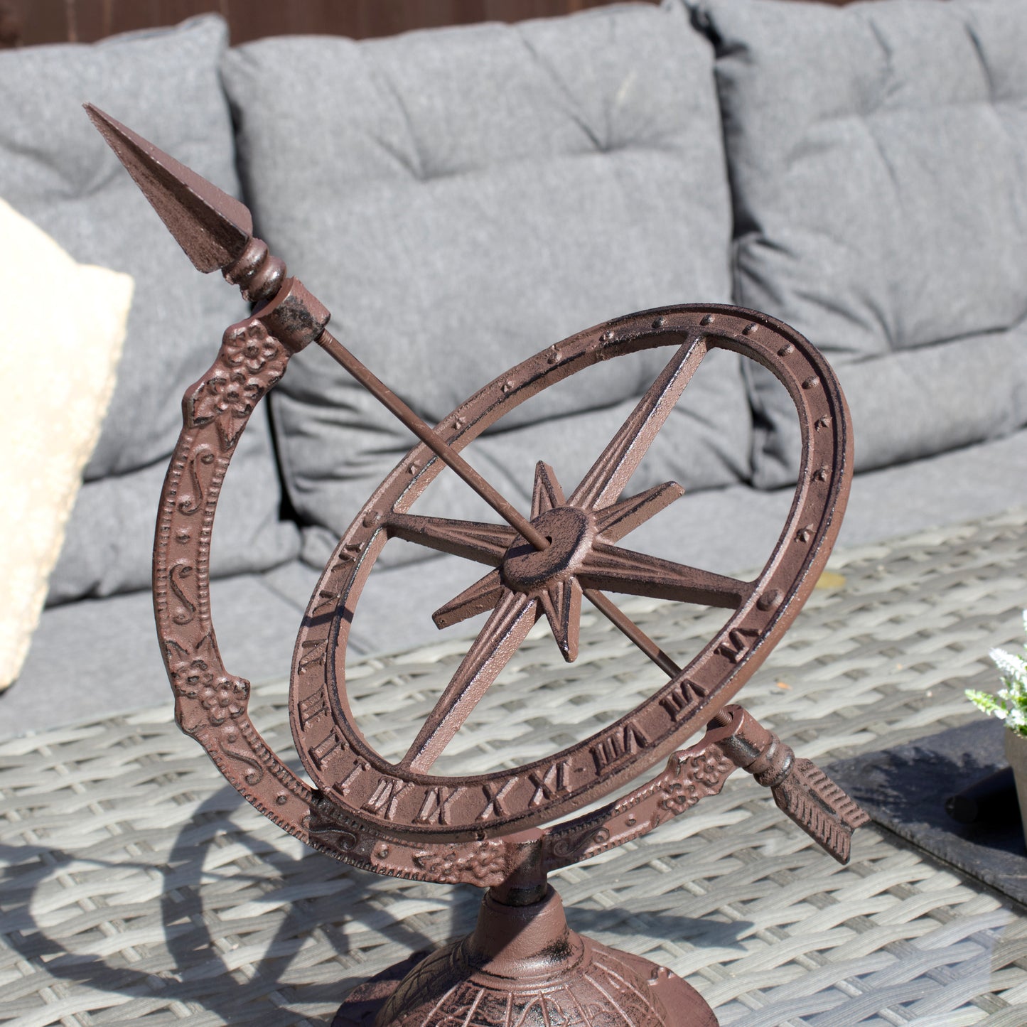 Cast Iron Armillary Sundial
