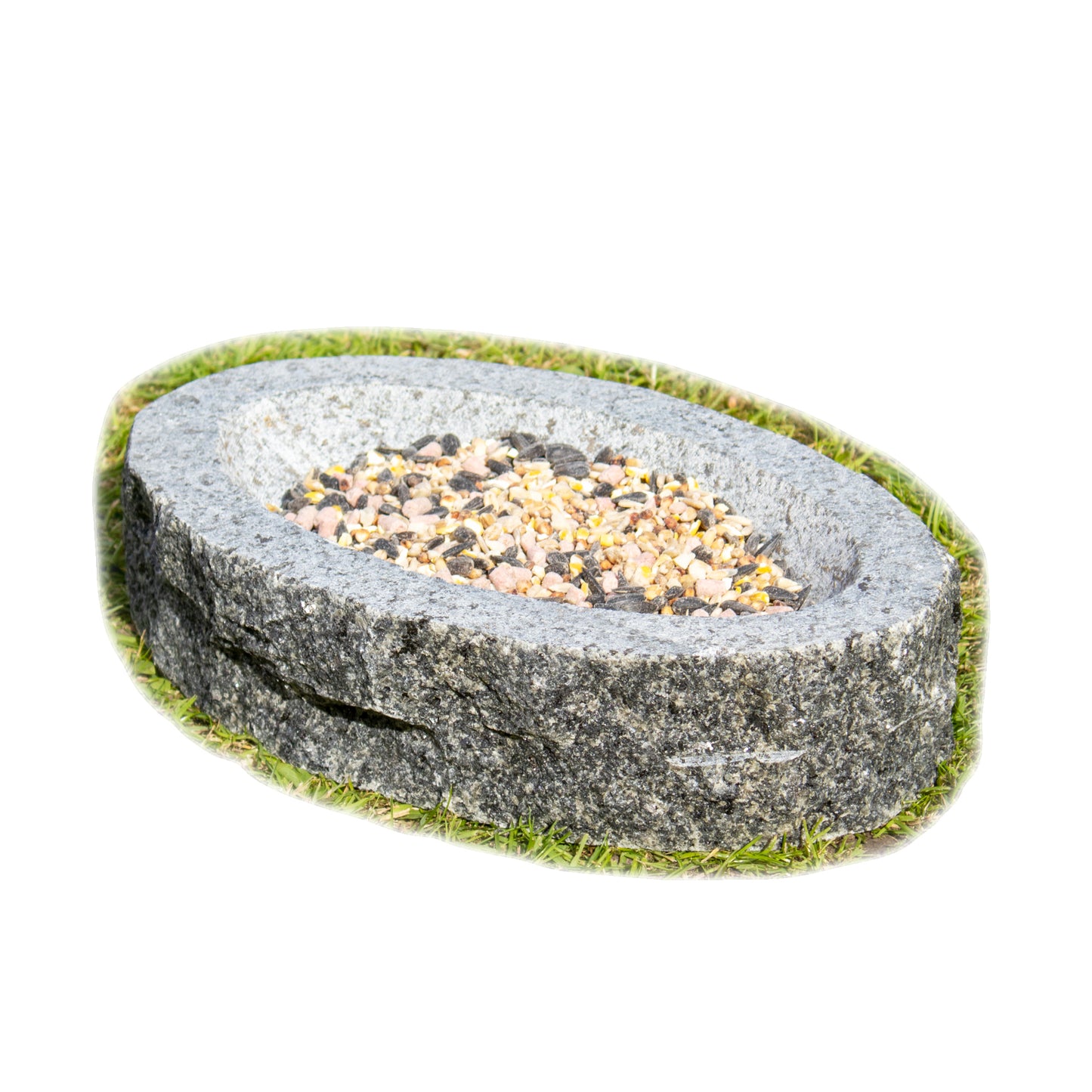 Oval Granite Bird Bath