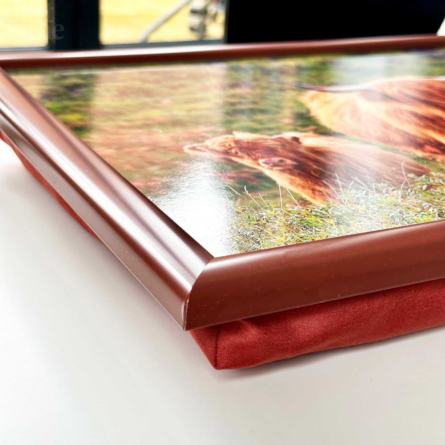 Highland Cow Cushioned Lap Tray