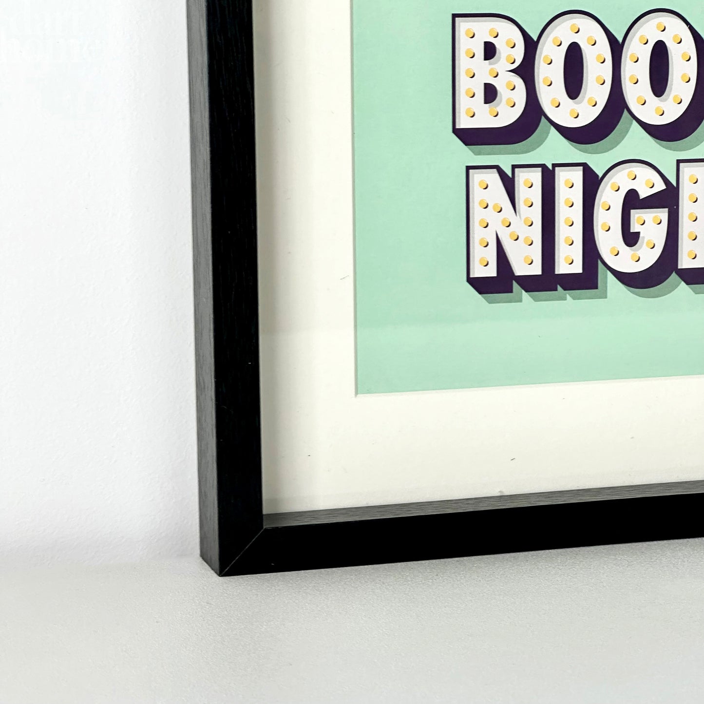 Retro Boogie Nights gerahmte Wandkunst