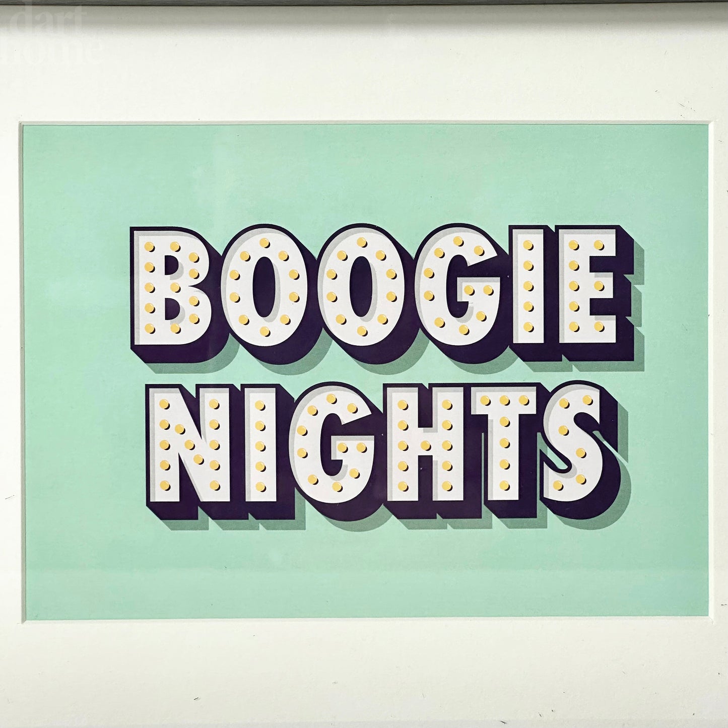 Retro Boogie Nights gerahmte Wandkunst