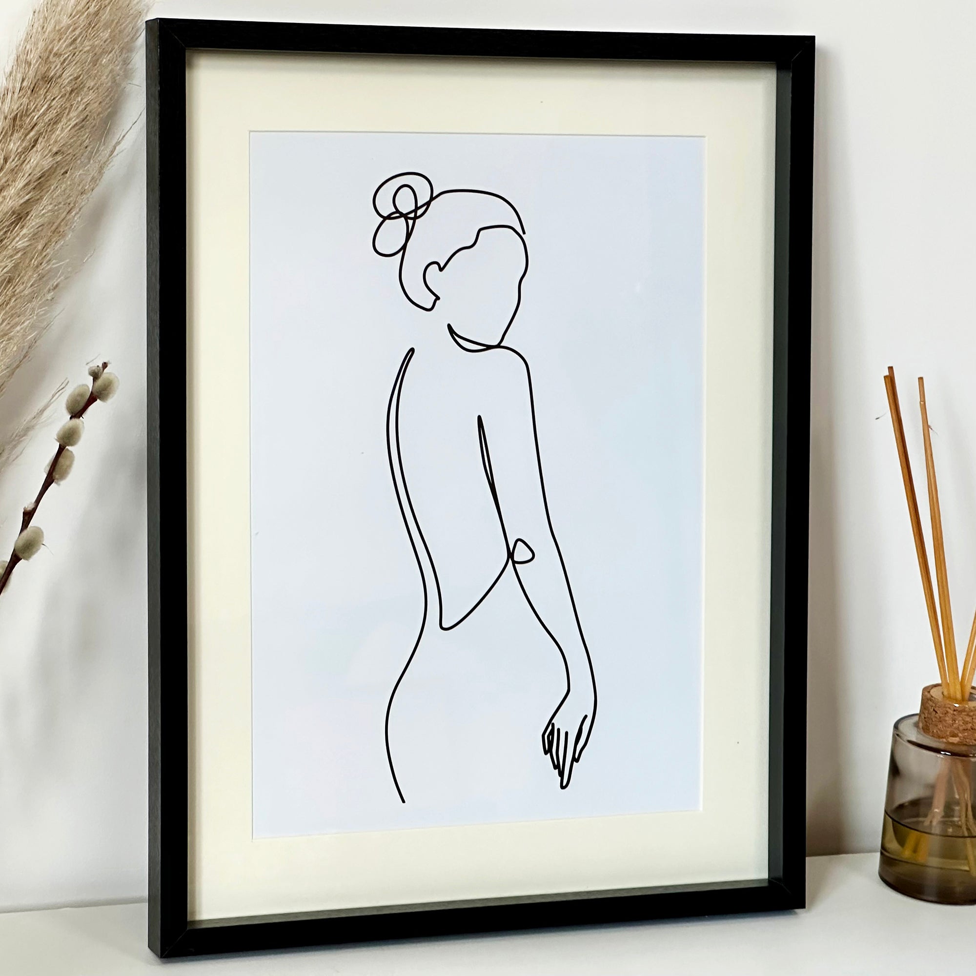 Silhouette Lady Framed Wall Art B