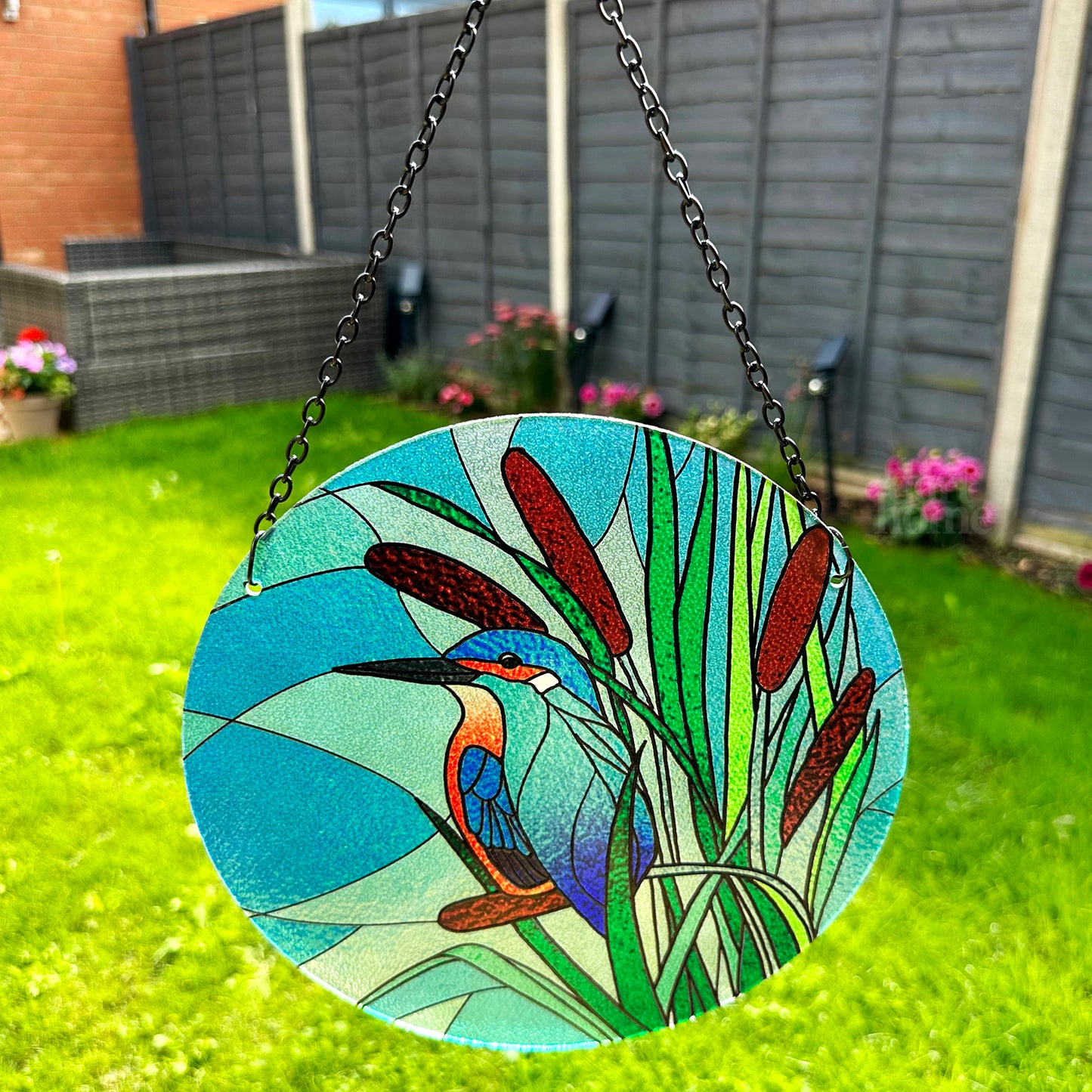 Kingfisher Stained Glass Suncatcher