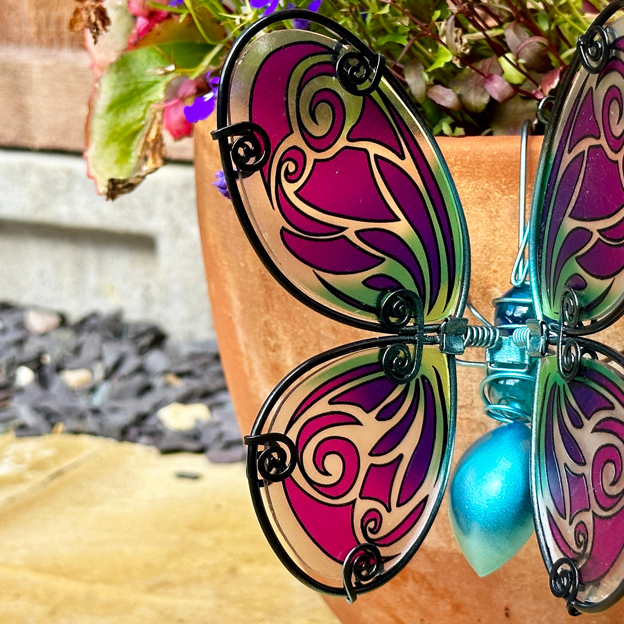 Blue Butterfly Pot Hanger