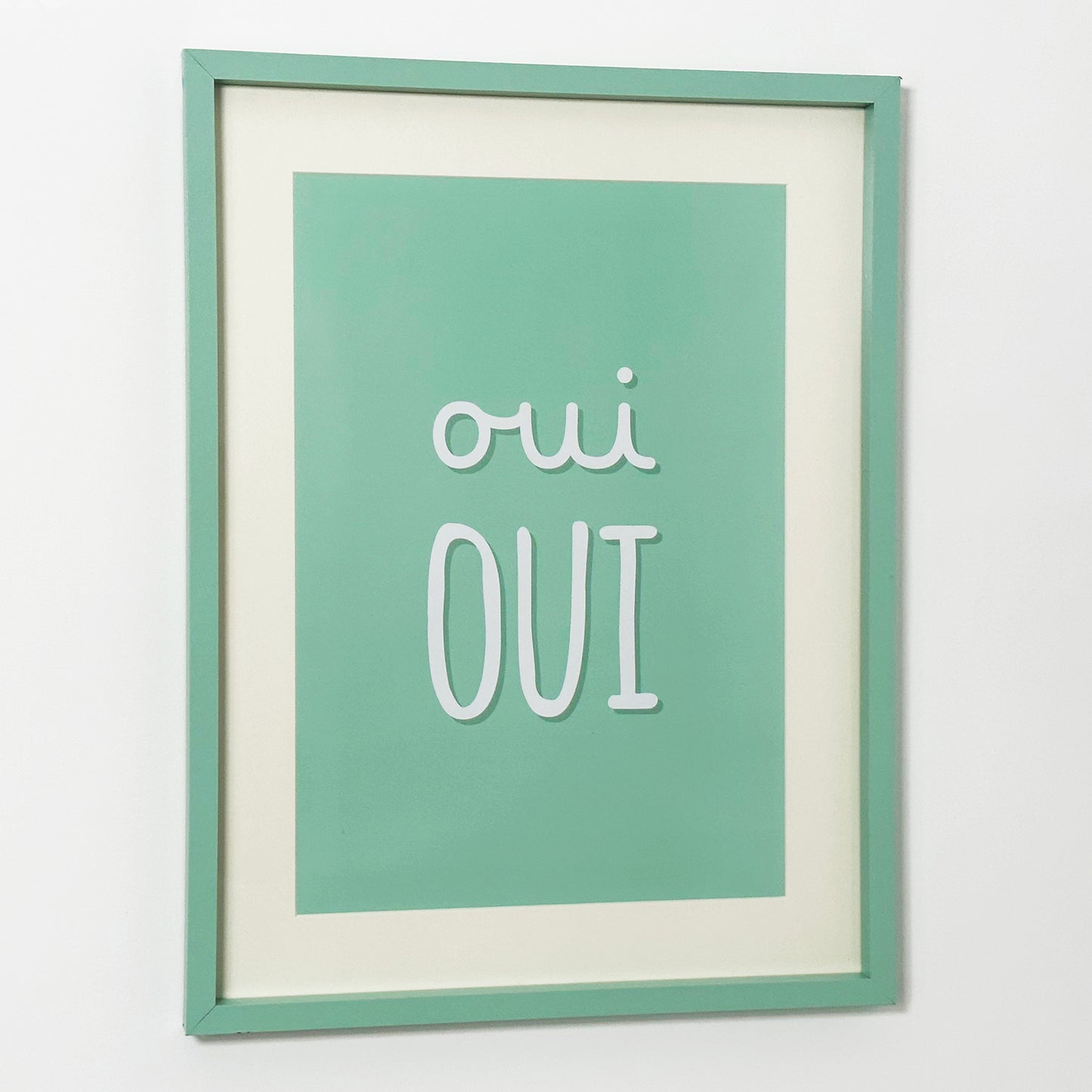 Green Oui Oui Framed Print