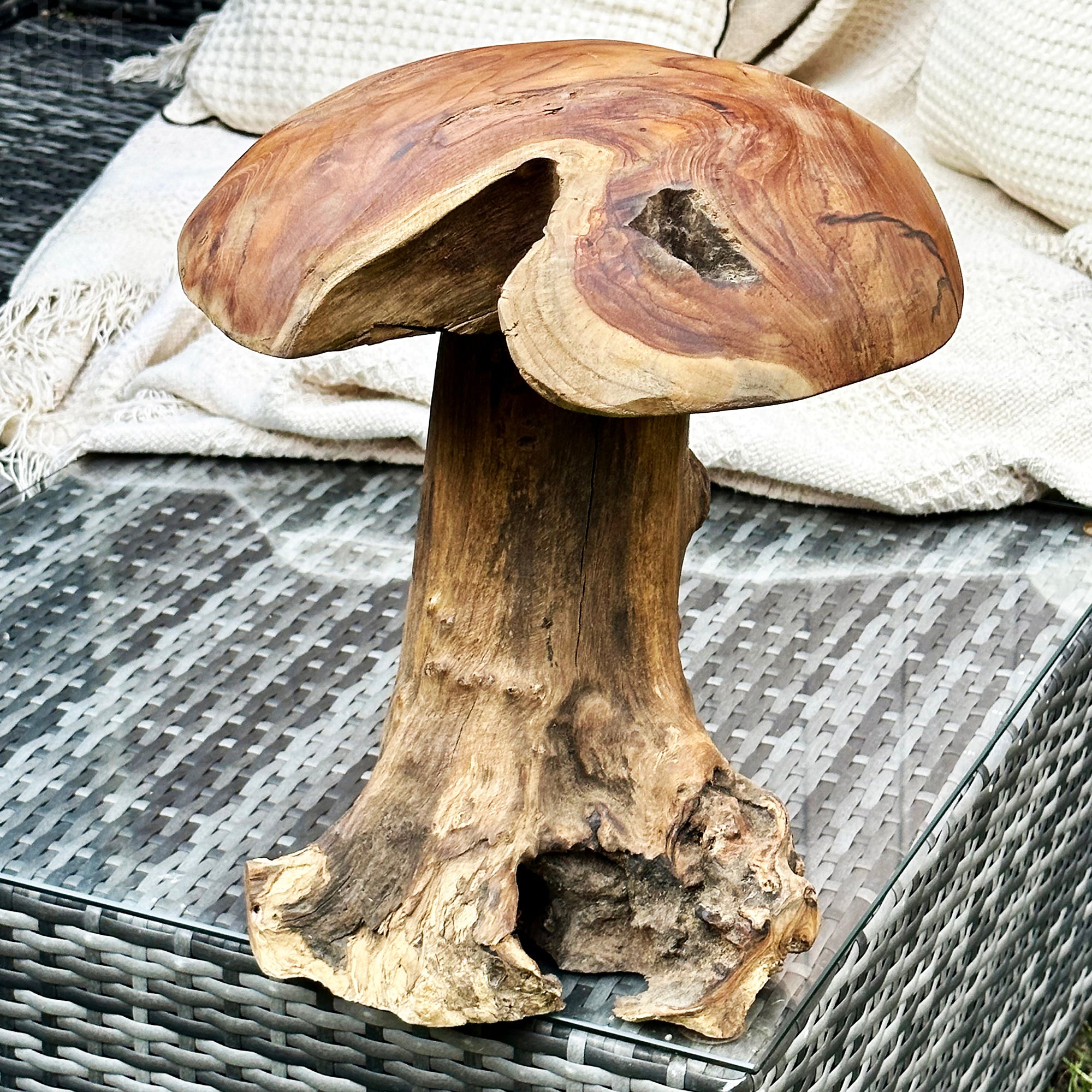 Teak Root Mushroom Sculpture 35cm
