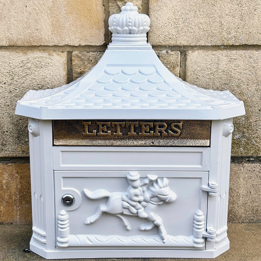 Victorian Glossy White Post Box